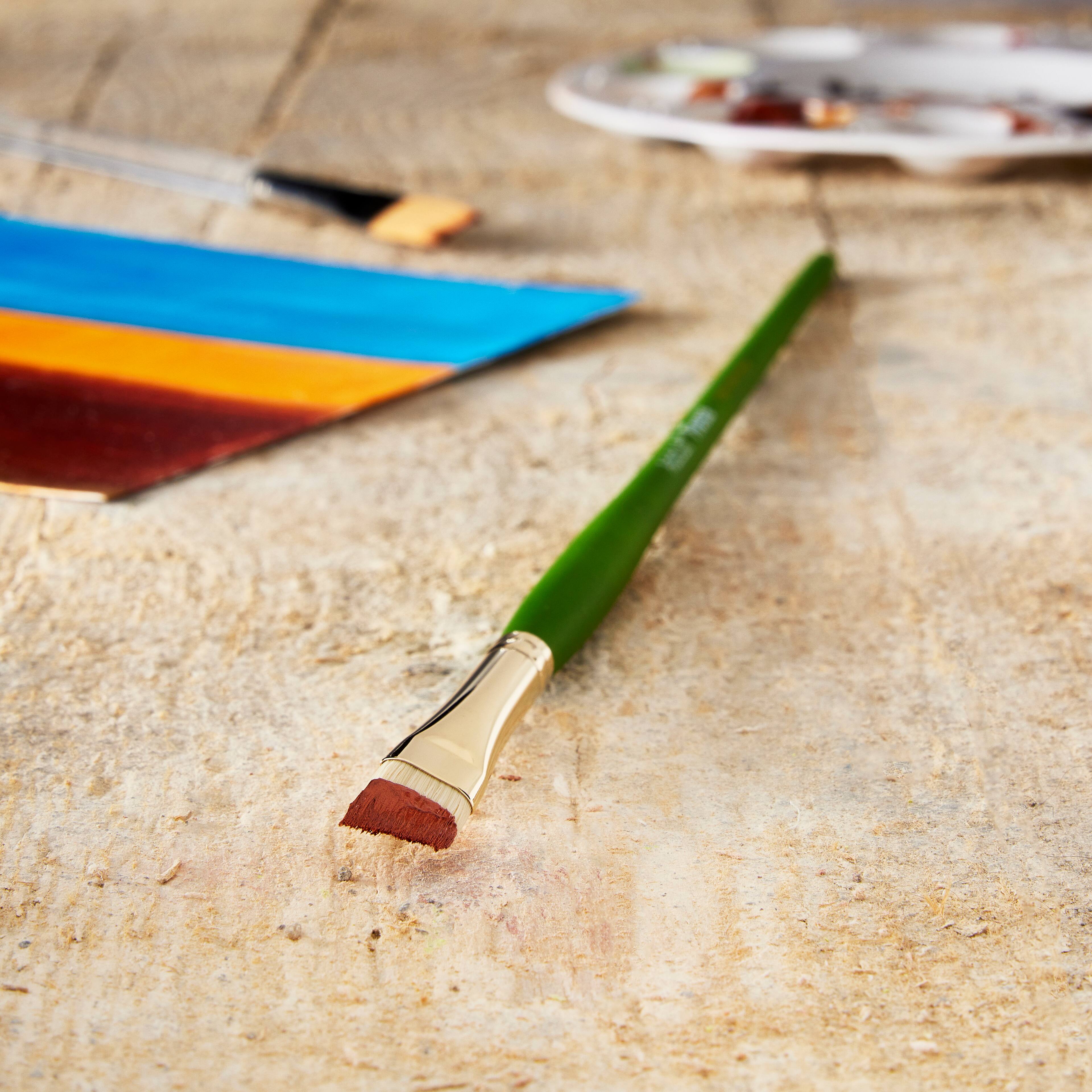 12 Pack: Firenze Long Handle Angular Brush by Artist&#x27;s Loft&#x2122;