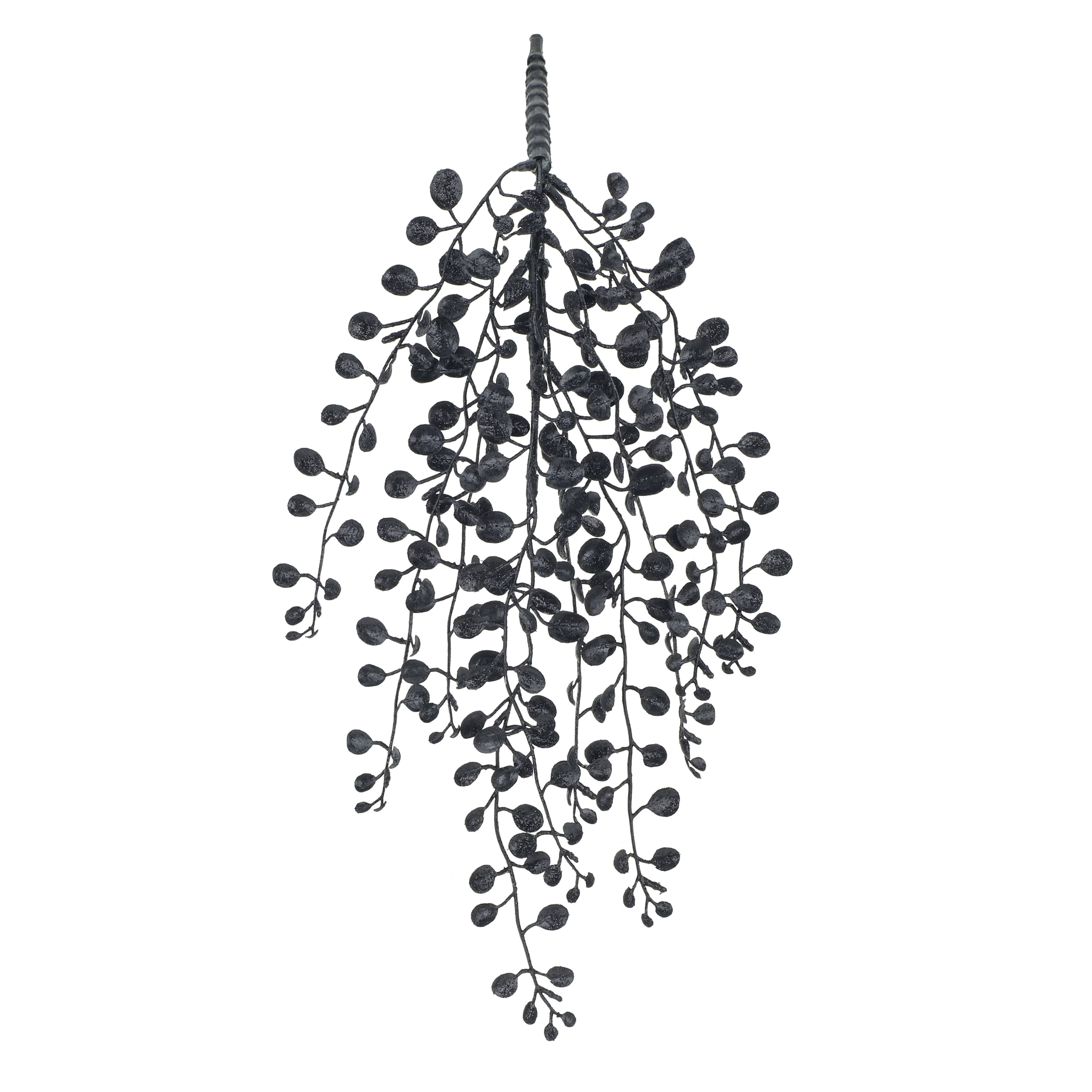 10&#x22; Black Glitter Boxwood Pick by Ashland&#xAE;