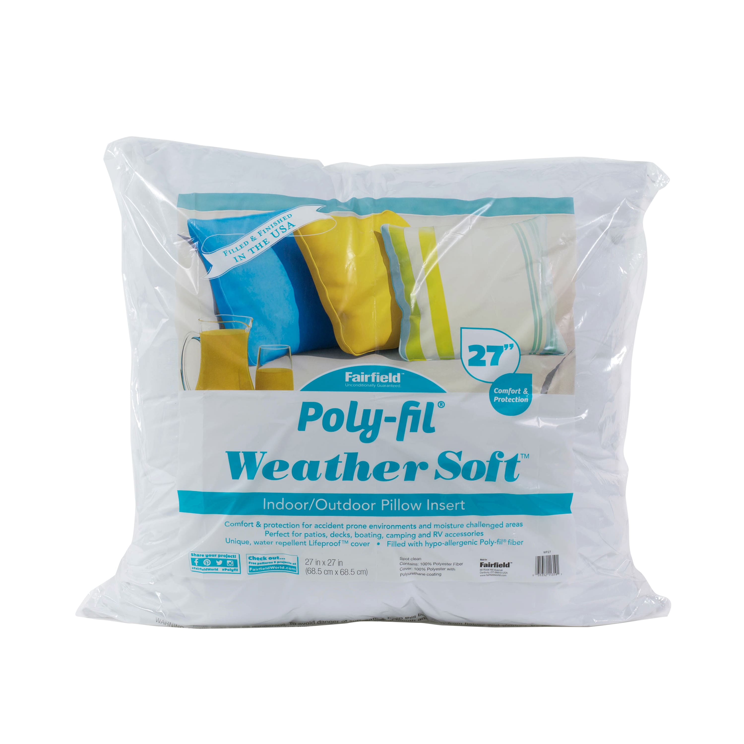 Poly Fil Weather Soft Indoor Outdoor Pillow Insert 27 X 27 Michaels