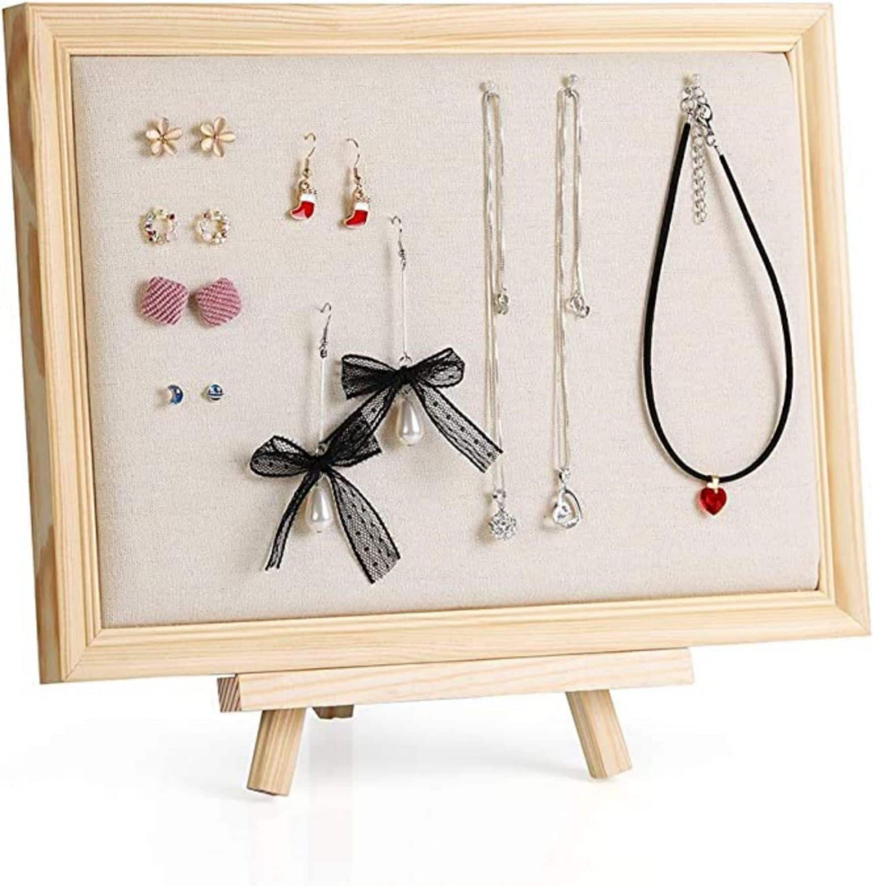 NEX&#x2122; Wall-Mounted Jewelry Display Organizer with Stand