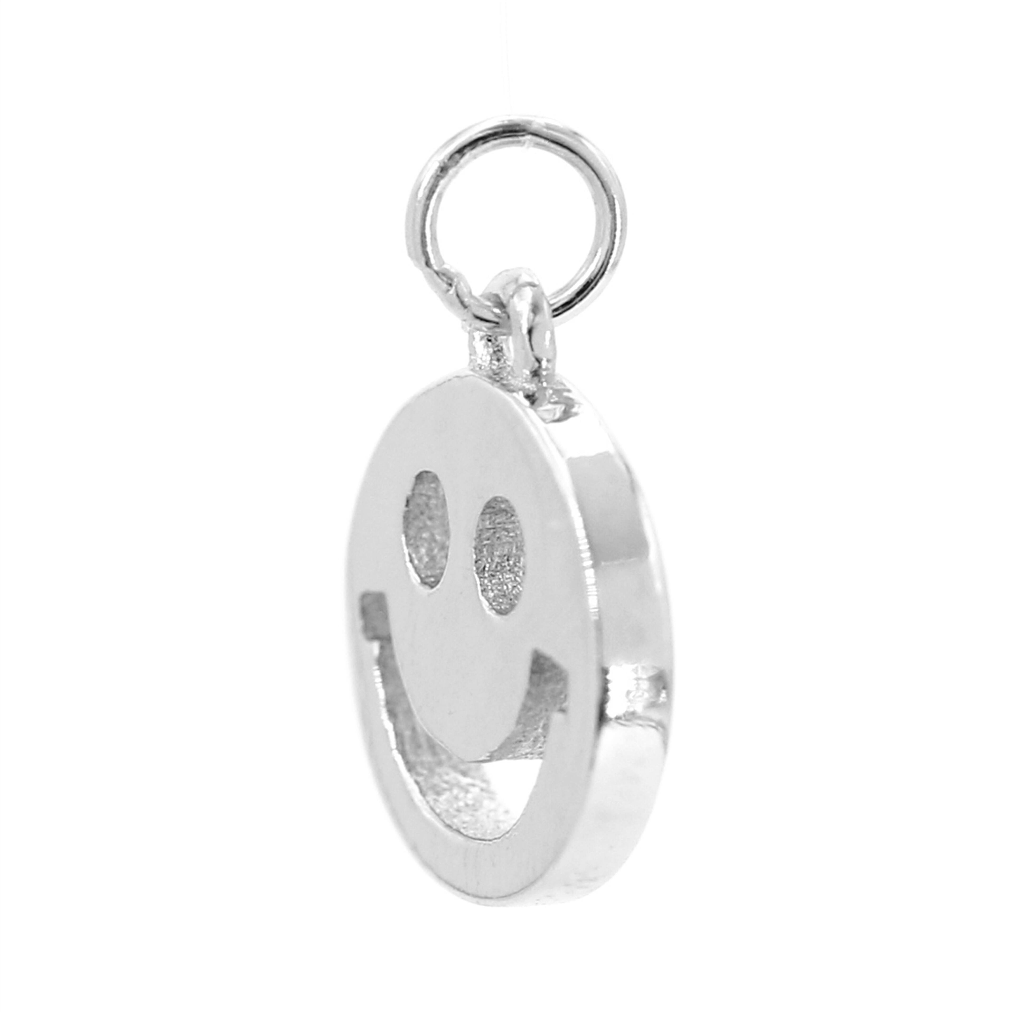 Breloque ic&#xF4;ne de bonhomme sourire en argent sterling de Bead Landing