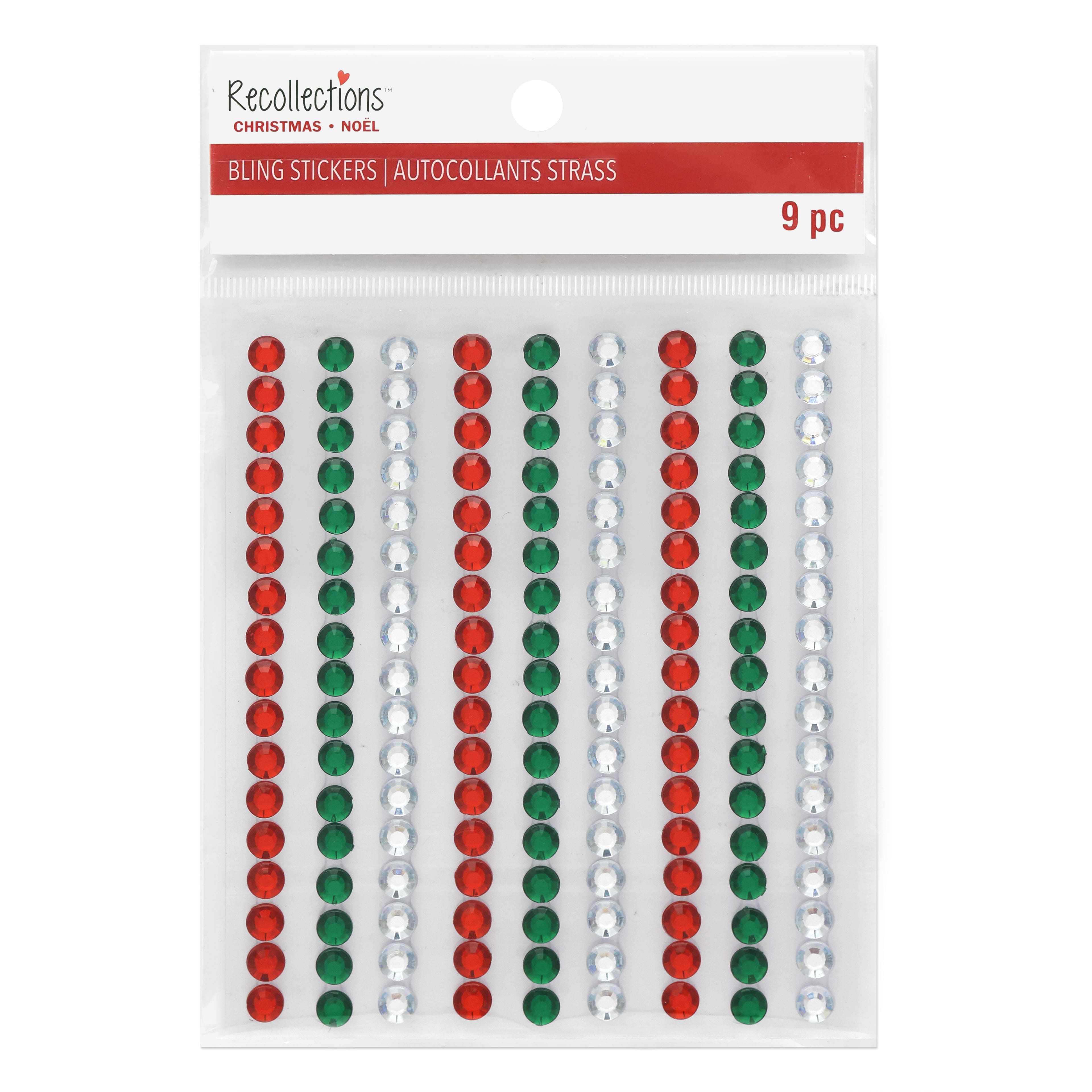 Red, Green &#x26; Silver Bling Stickers by Recollections&#x2122;