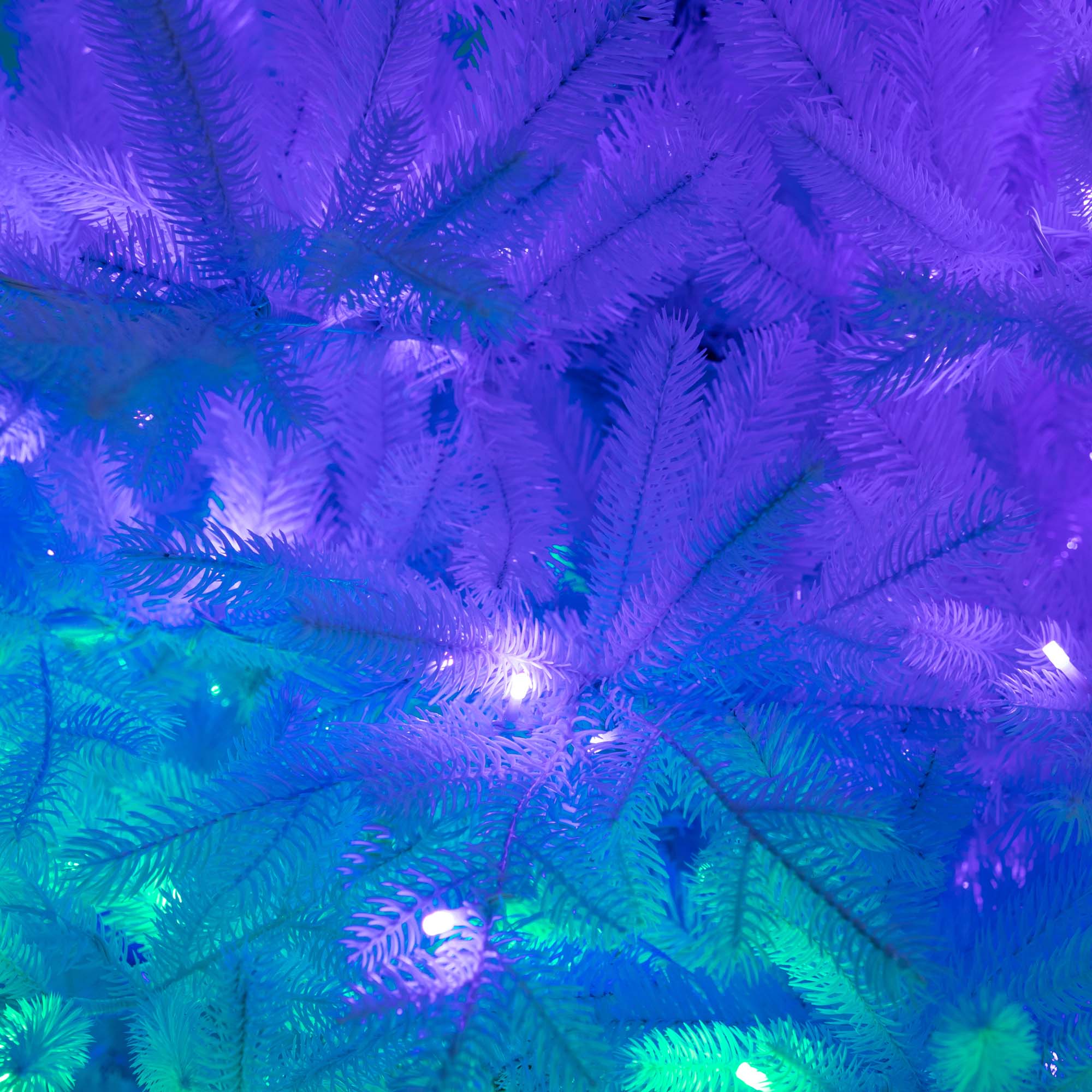 7ft. Pre-Lit California Spruce Artificial Christmas Tree, Color Changing LED Lights