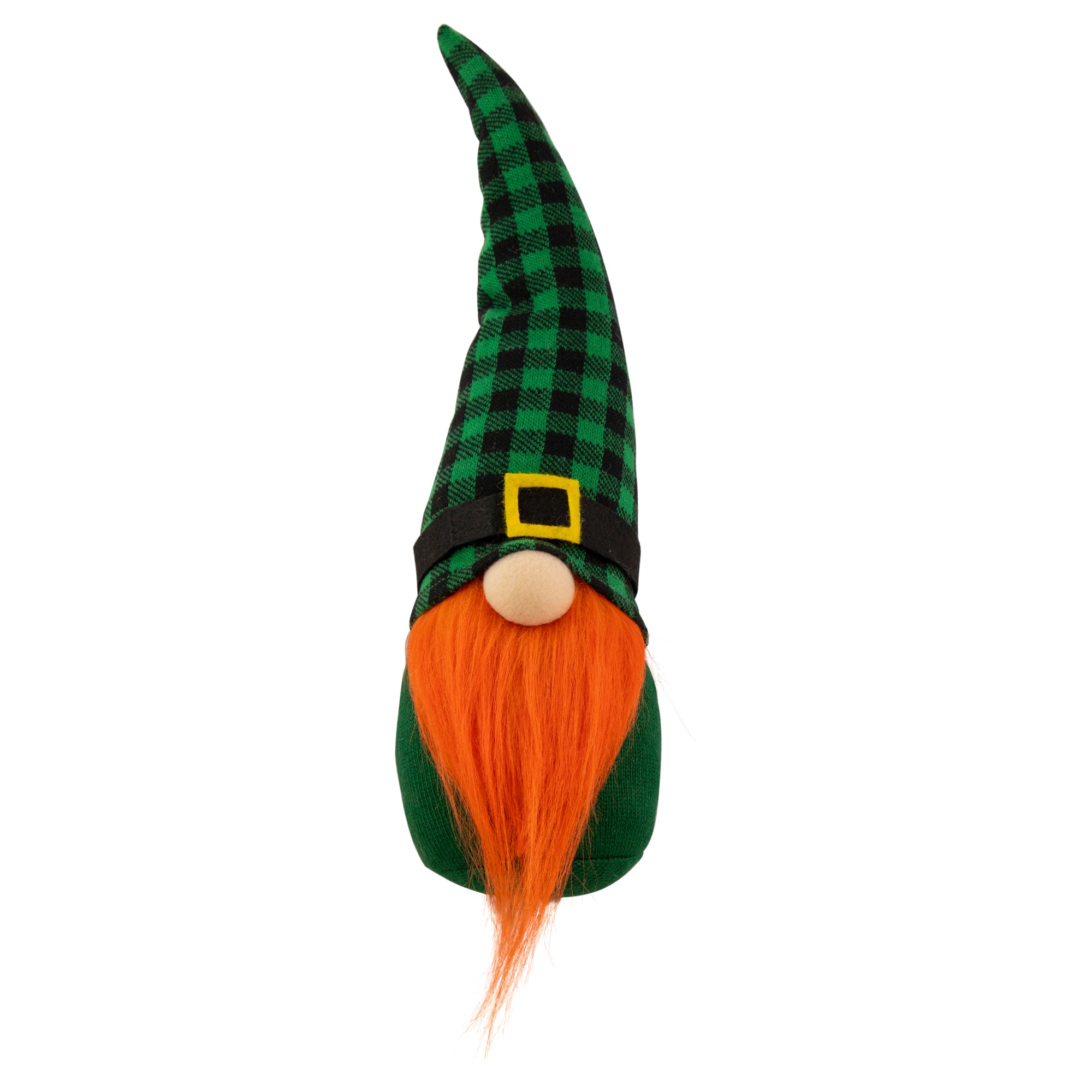 13&#x22; Green and Black Plaid St. Patrick&#x27;s Day Leprechaun Gnome