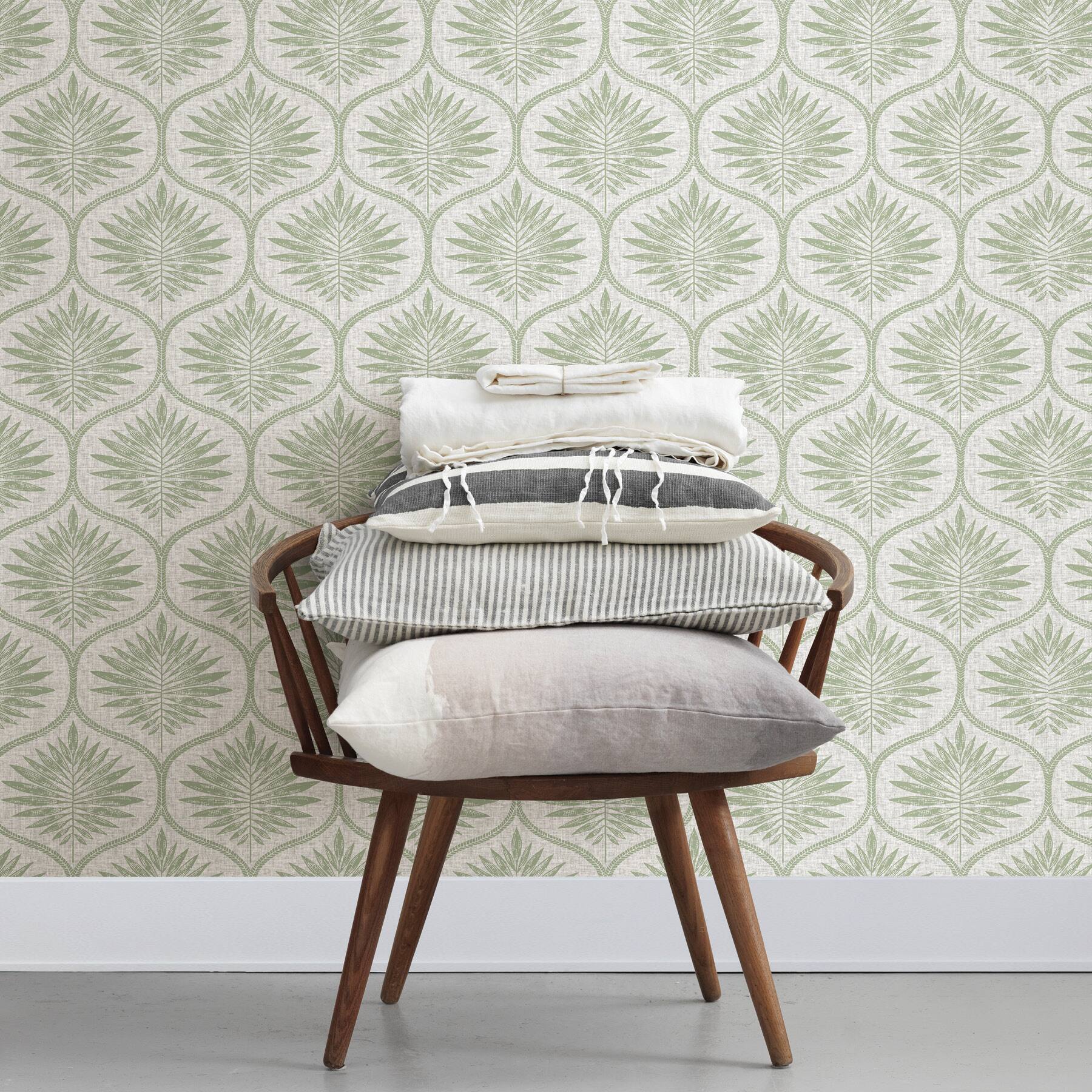 Wallpops Green Primitive Leaves Peel & Stick Wallpaper