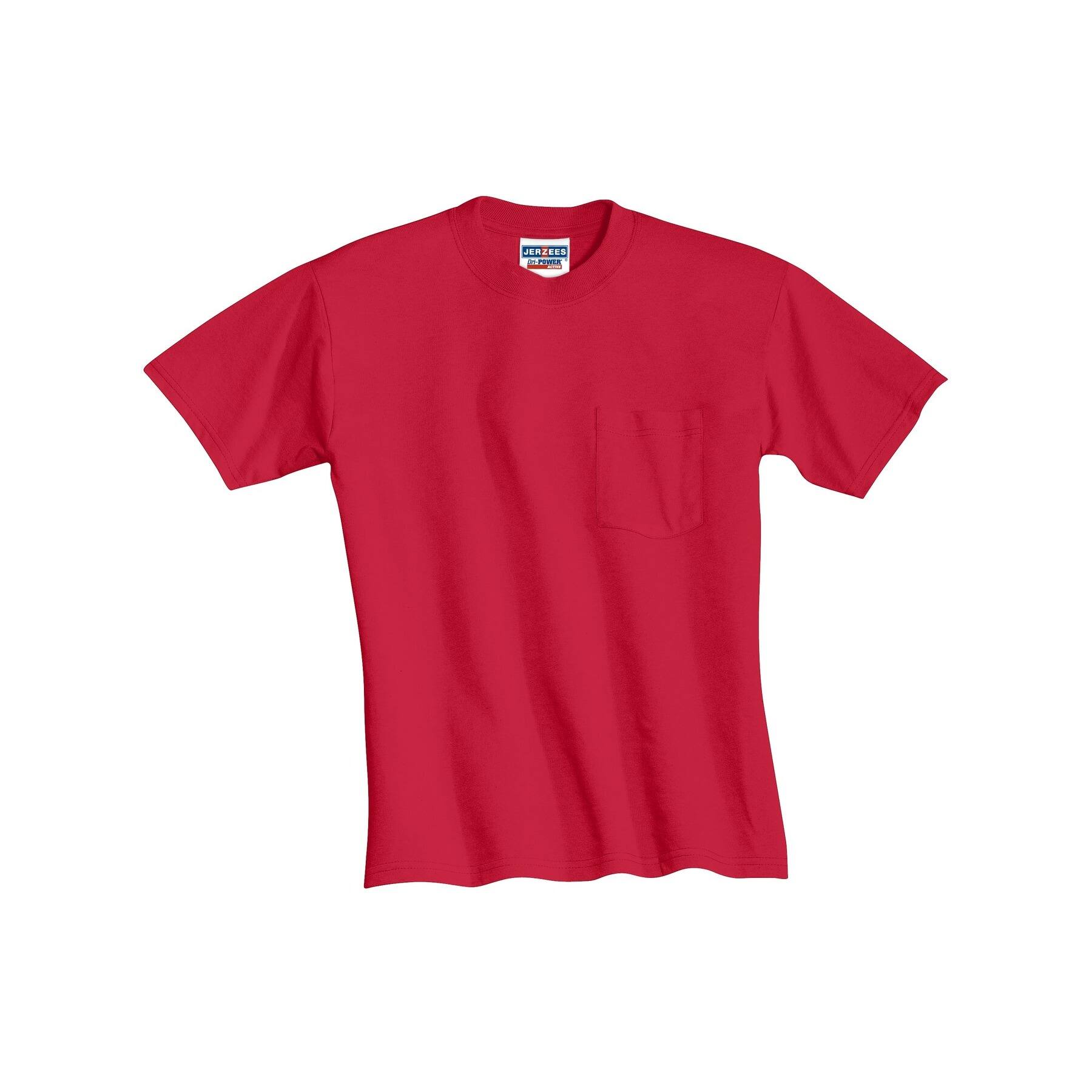 JERZEES® DRI-POWER® 50/50 Cotton/Poly Pocket T-Shirt