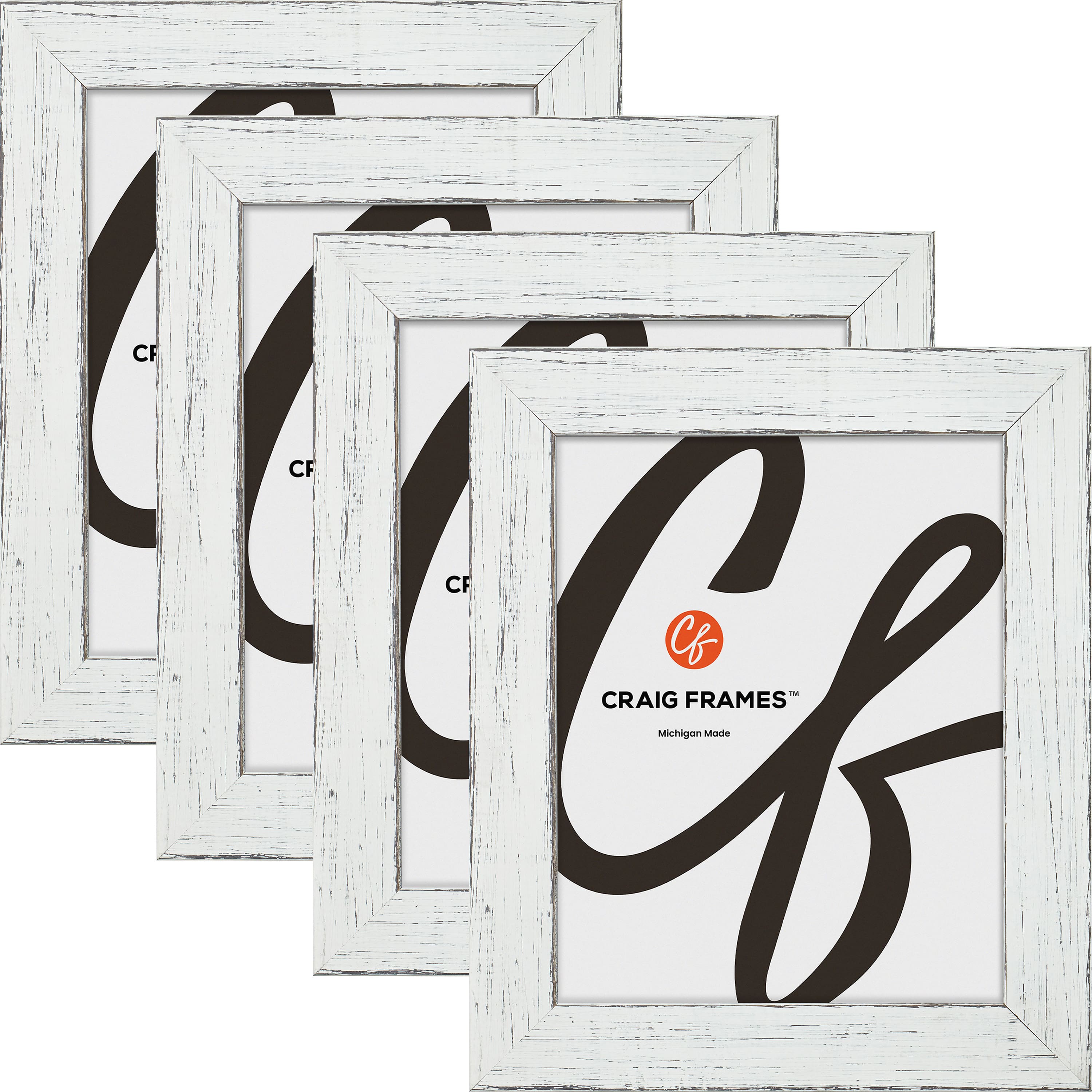 4 Pack Craig Frames Jasper Marshmallow White Picture Frame