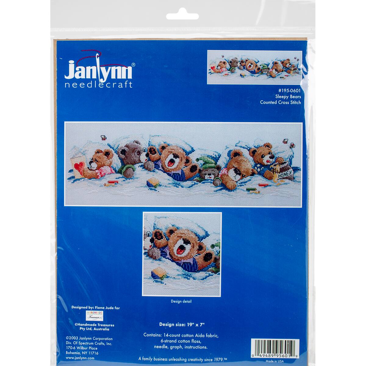 Janlynn® Sleepy Bears Counted Cross Stitch Kit