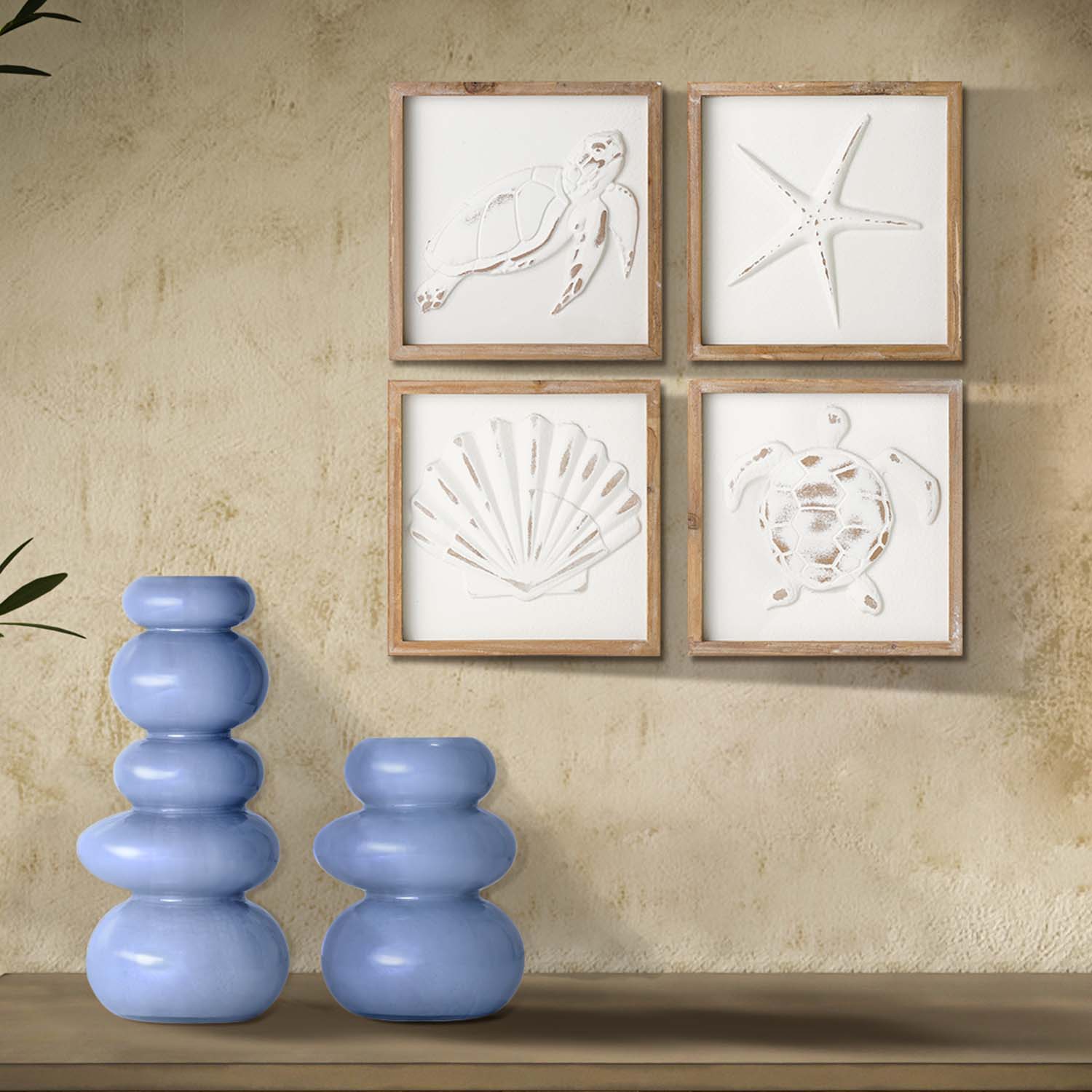 American Art Decor Marine Maties Medallions Set - 9.06" x 9.06"