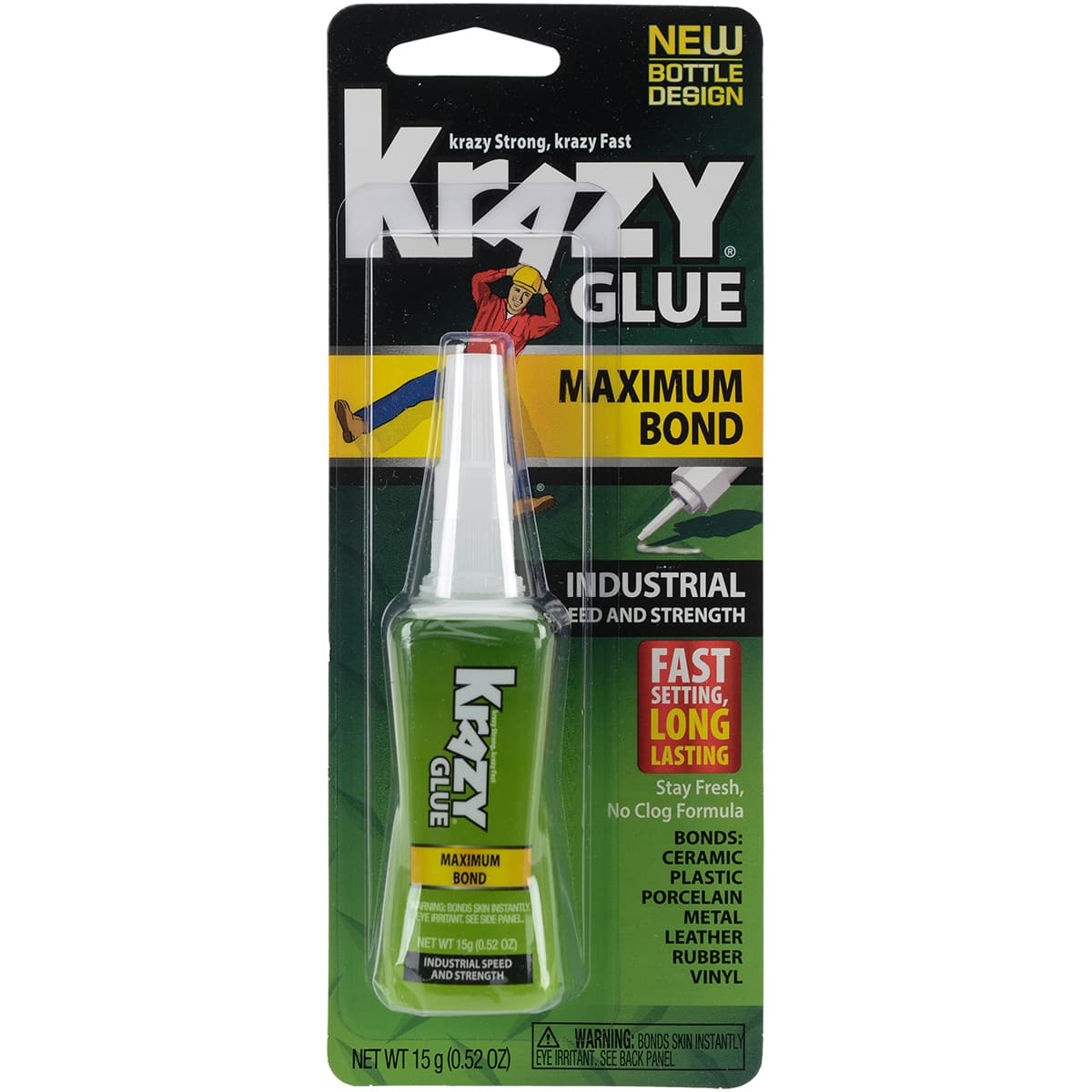 Krazy Glue® Maximum Bond Industrial Strength Formula, 0.52 oz.