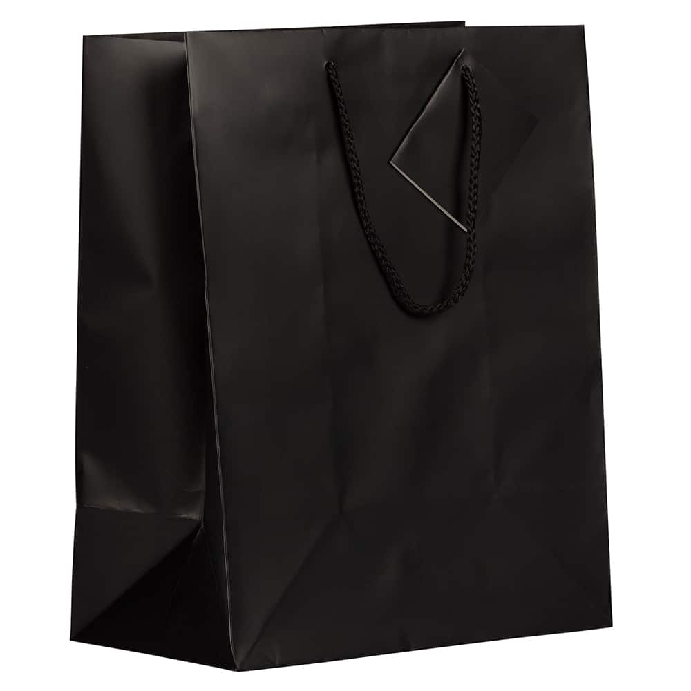 JAM Paper X-Large Black Matte Gift Bags, 100ct.