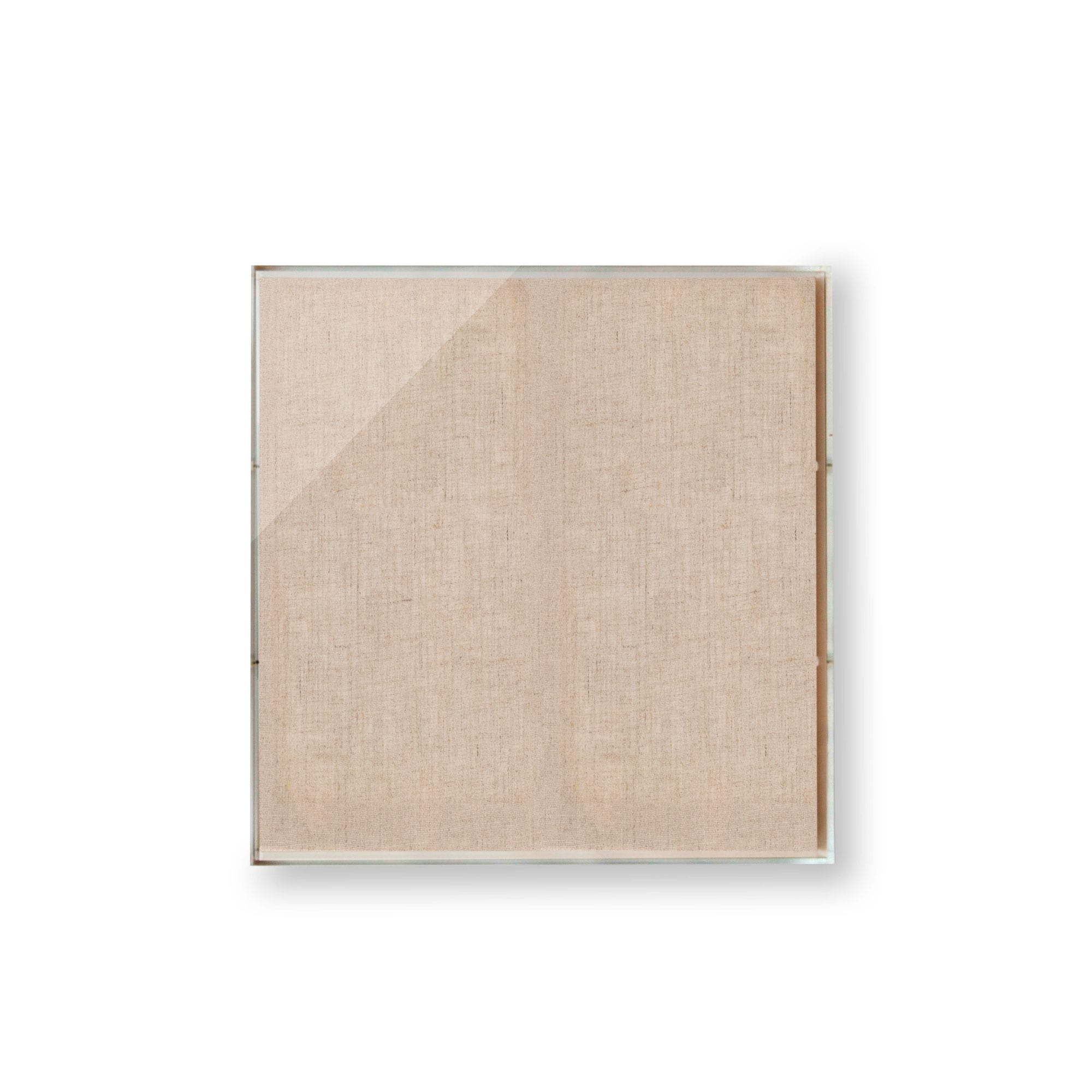 Wexel Art 2&#x22; Depth Clear UV Grade Acrylic Shadowbox with Beige Linen Stretched Canvas