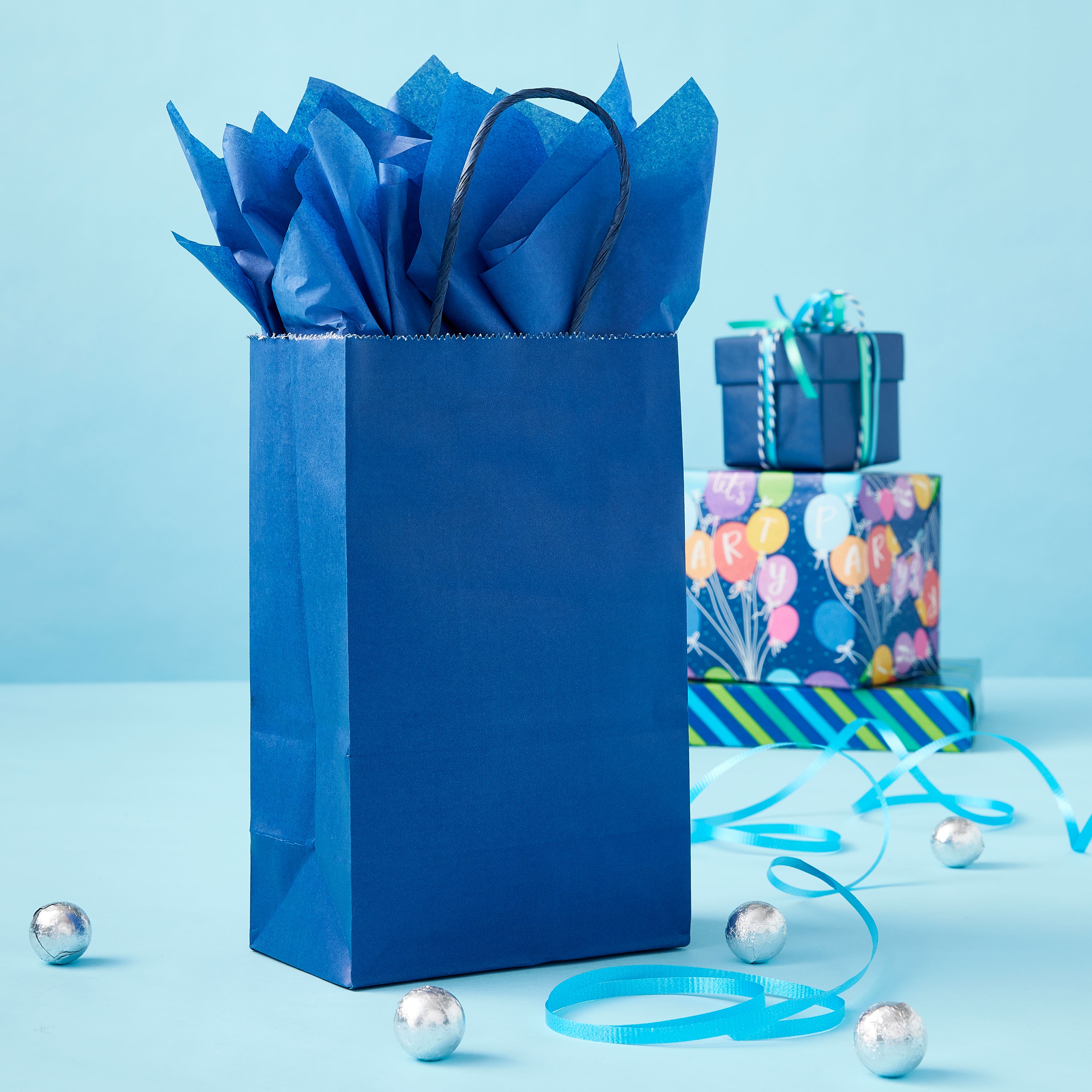 Small Navy Paper Bags by Celebrate It™