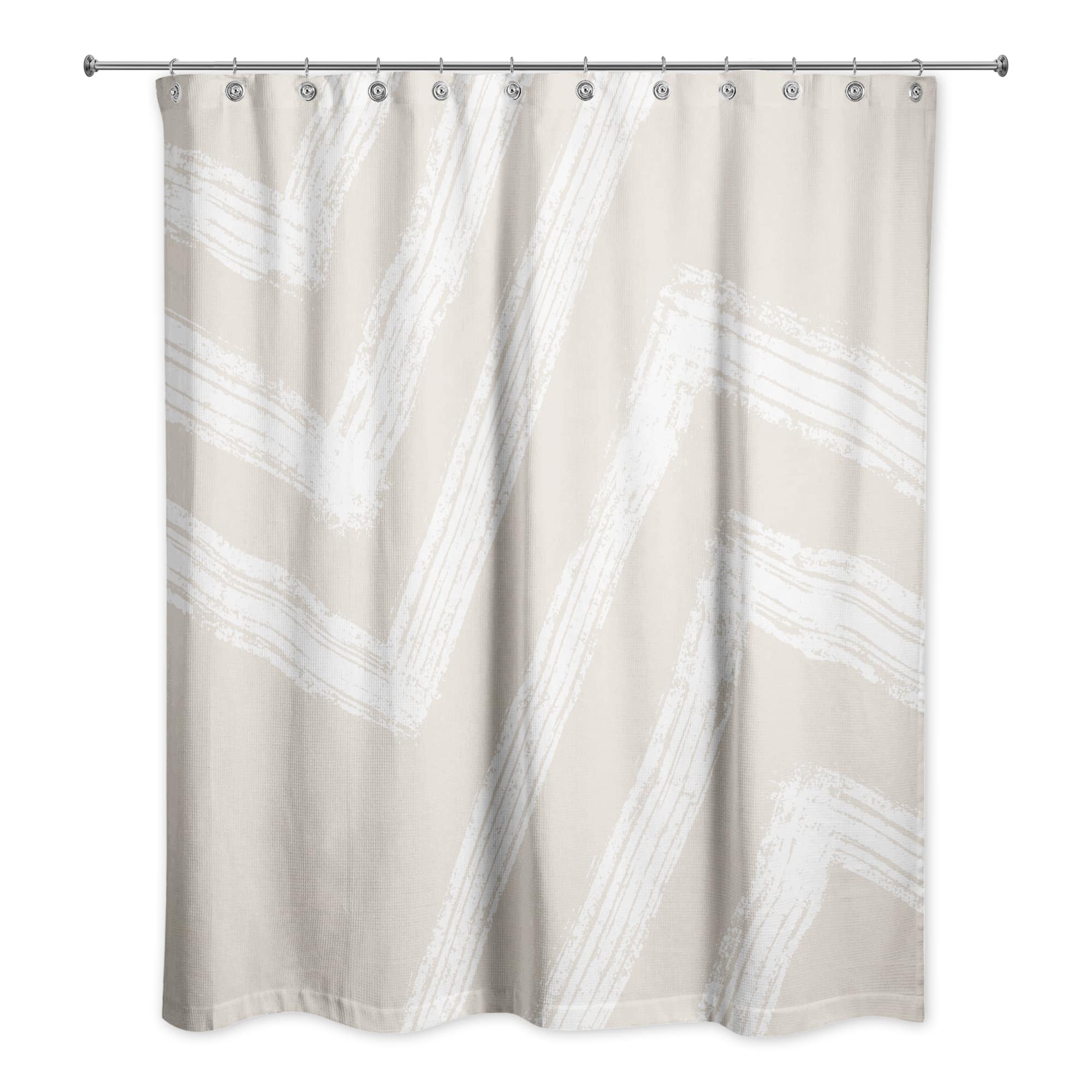 Neutral Zags Shower Curtain
