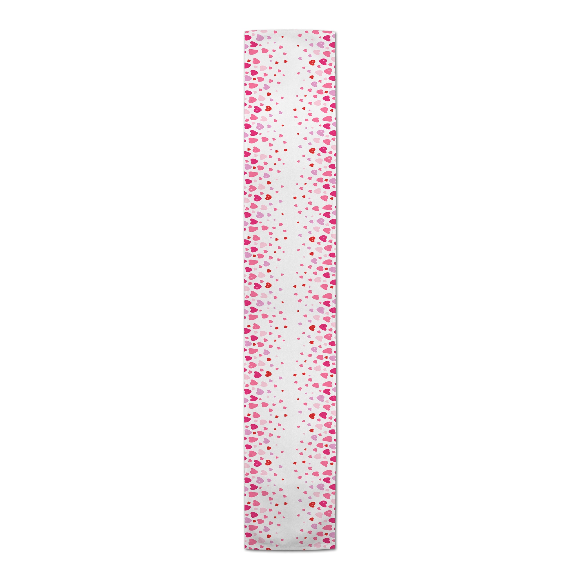 Pink & Red Dainty Heart Border Twill Table Runner