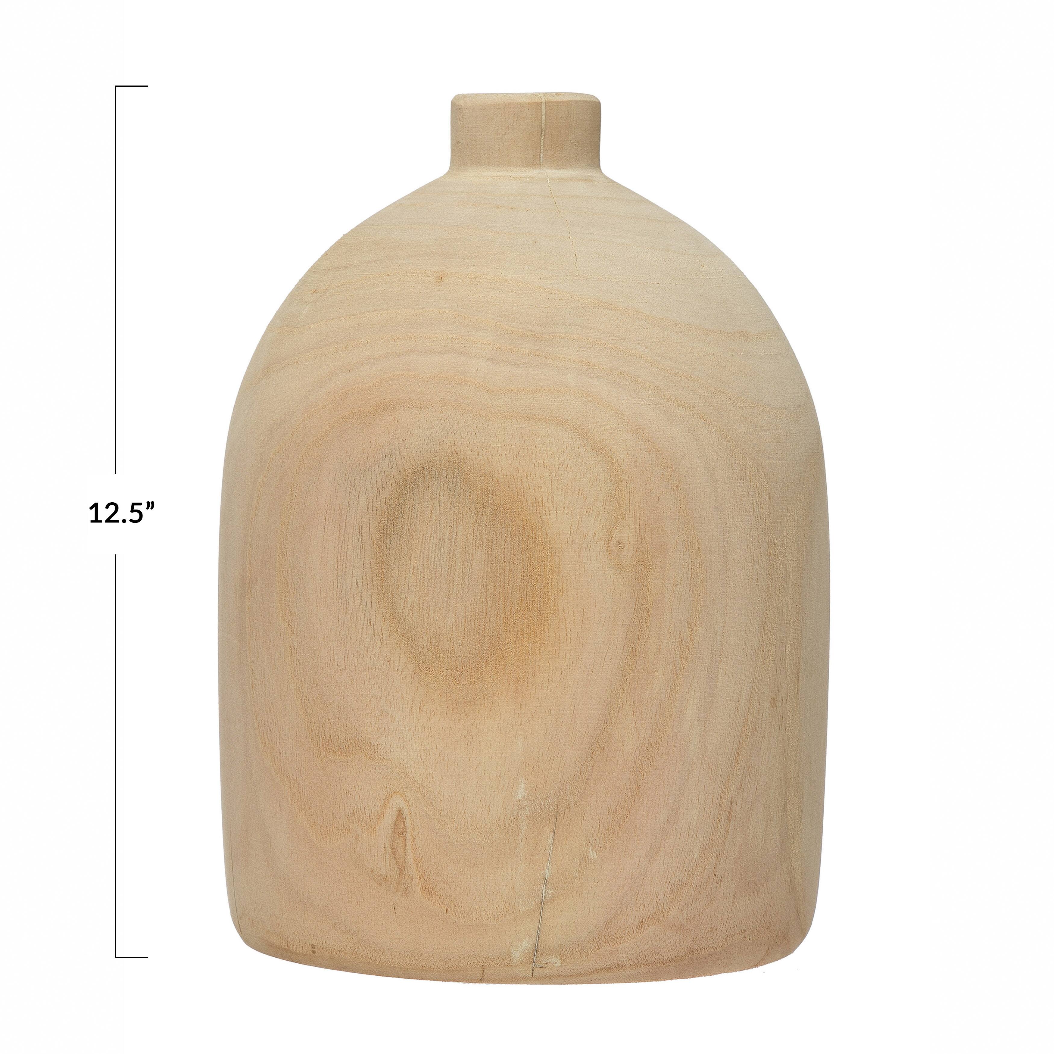 Hello Honey® 13" Decorative Paulownia Wood Vase