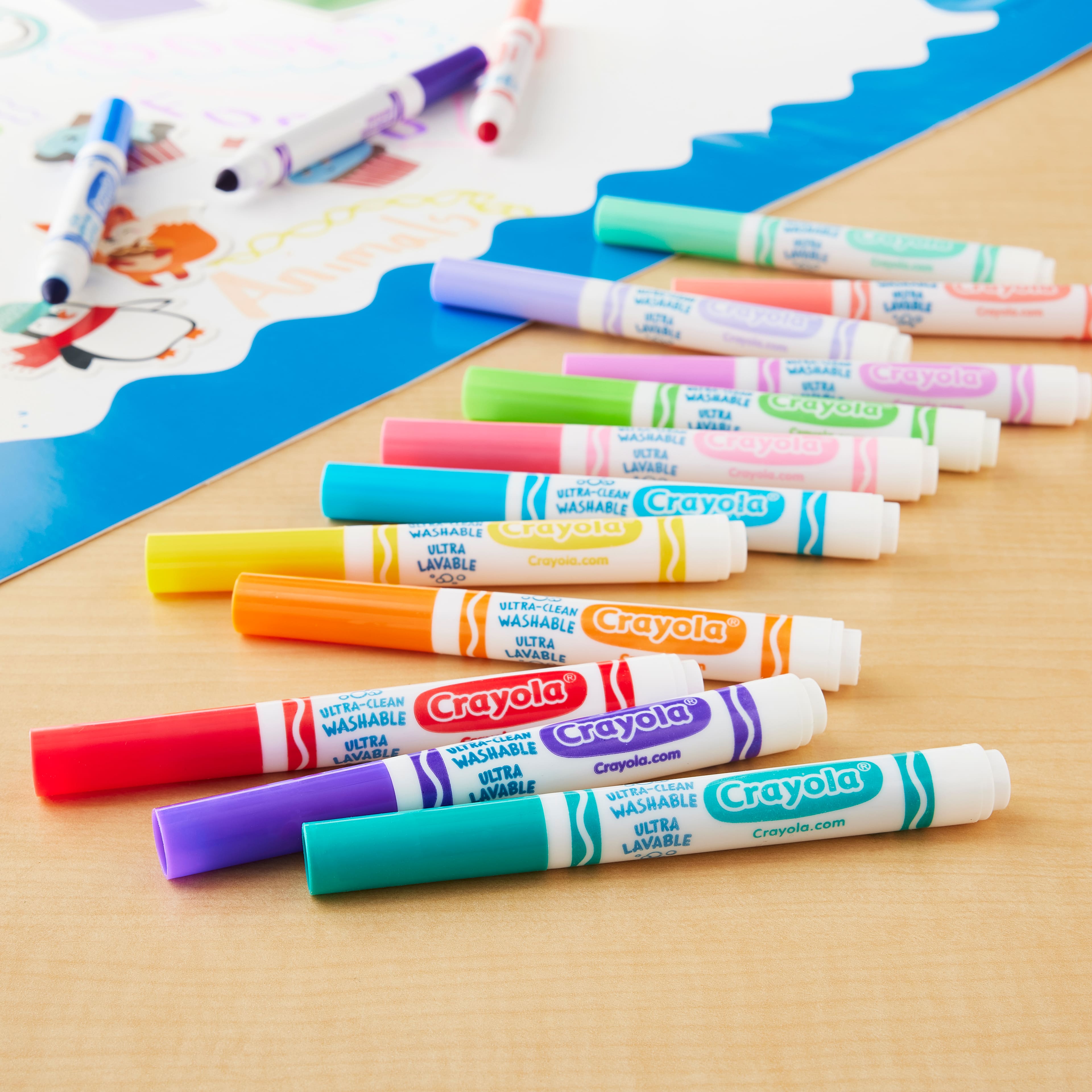 6 Packs: 64 ct. (384 total) Crayola® Broad Line Washable Markers Variety Pack