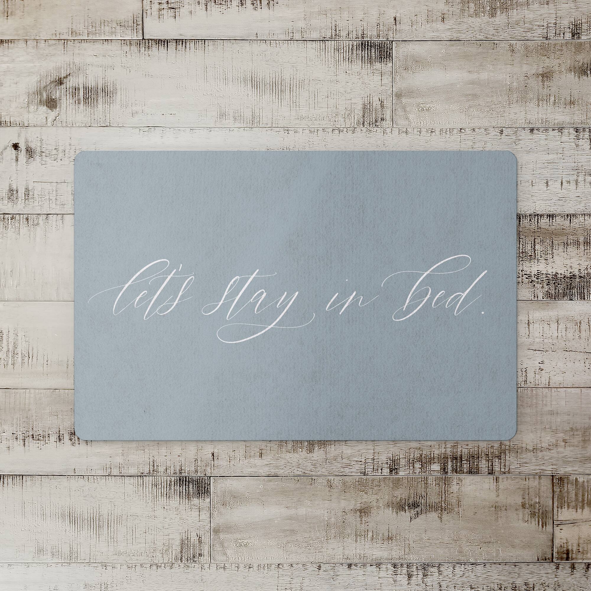 Let's Stay In Bed 18" x 27" Floor Mat