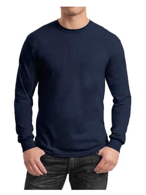 Galaxy by Harvic Long Sleeve Crew Neck Men's T-Shirt in Navy Blue | 3XL | Michaels&reg;