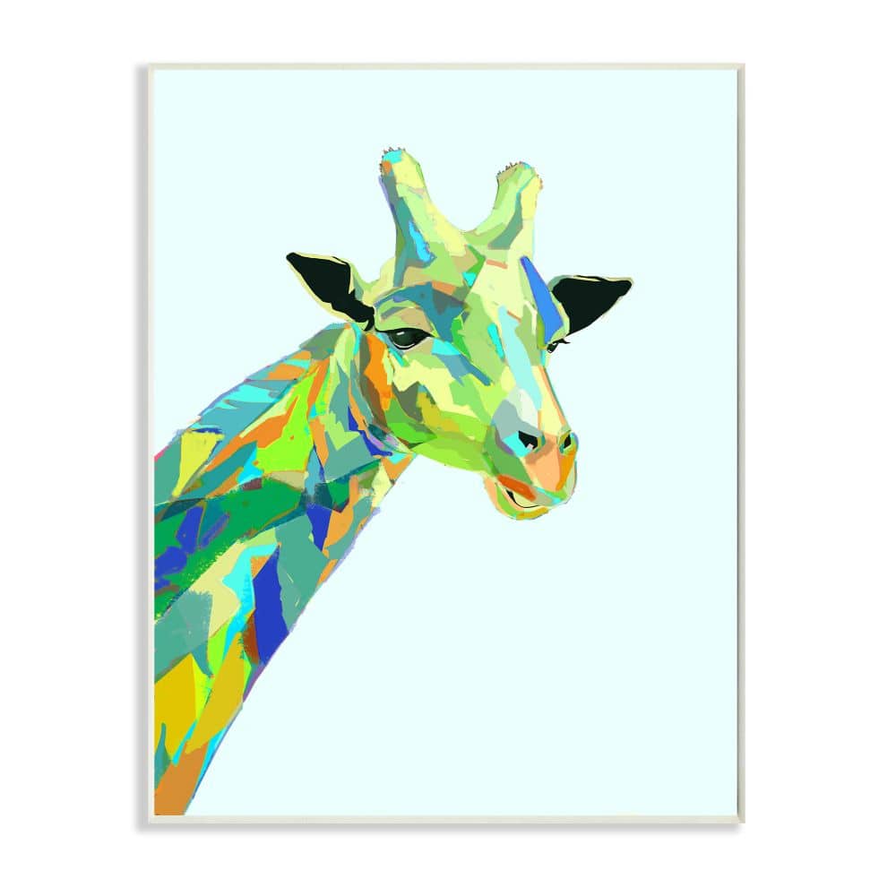 Stupell Industries Giraffe Abstract Shapes Blue Green Animal Design Wall Plaque | 10" x 15" | Michaels&reg;