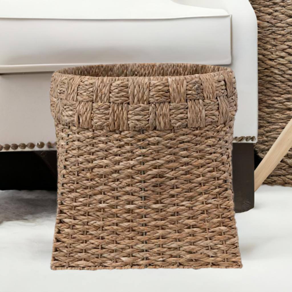 Hello Honey® Natural Handwoven Braided Bankuan Seagrass Basket
