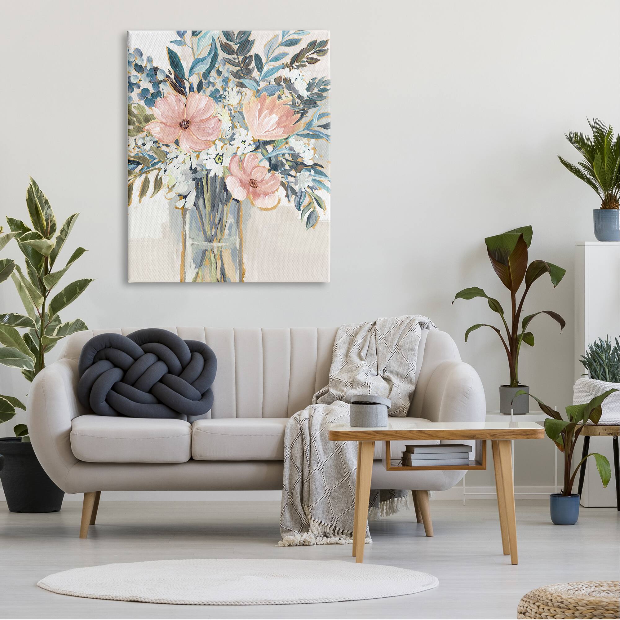 Stupell Industries Beautiful Flower Bouquet Painting Delicate Blossoms Canvas Wall Art