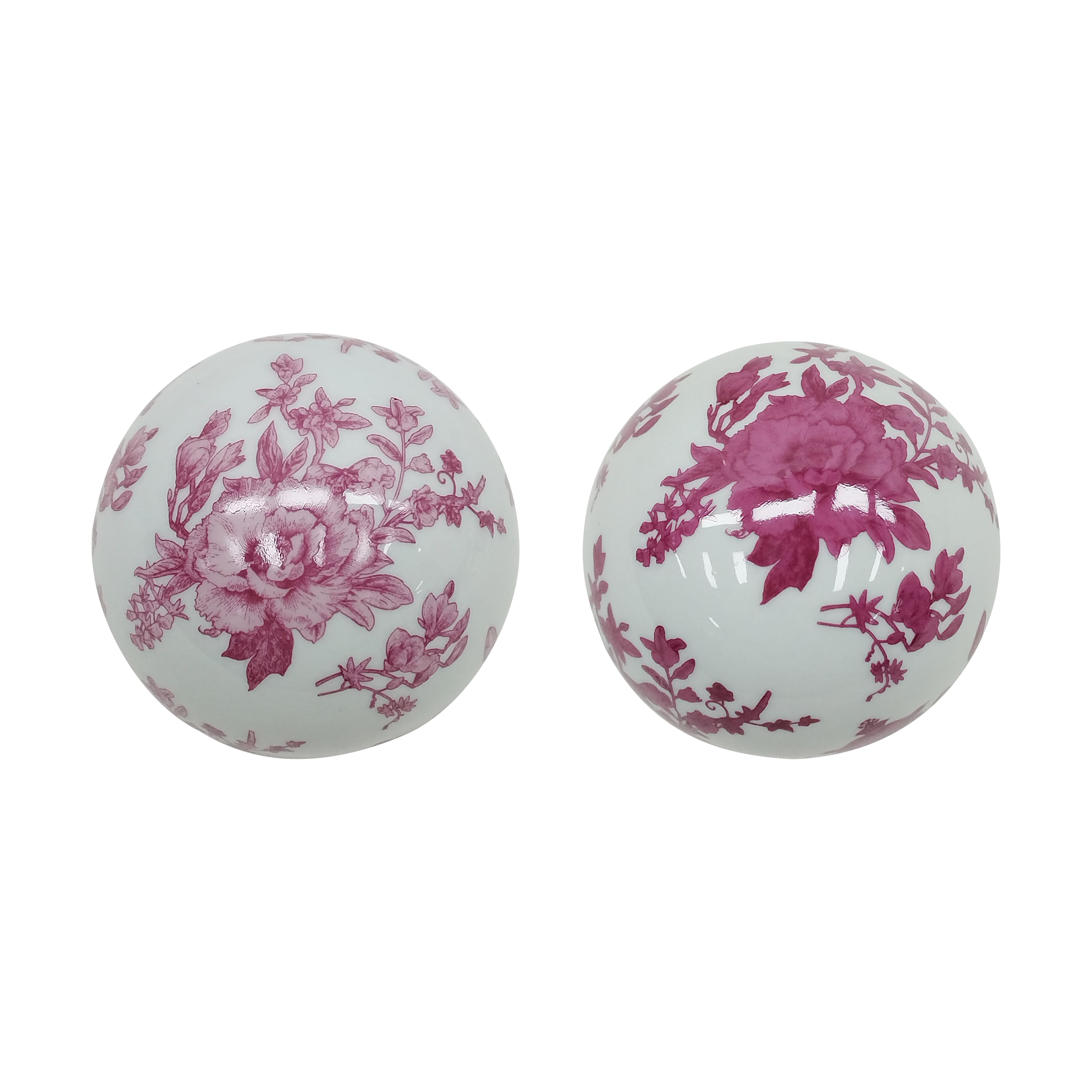 Assorted 4&#x22; Floral Porcelain Ball Tabletop D&#xE9;cor, 1pc. by Ashland&#xAE;