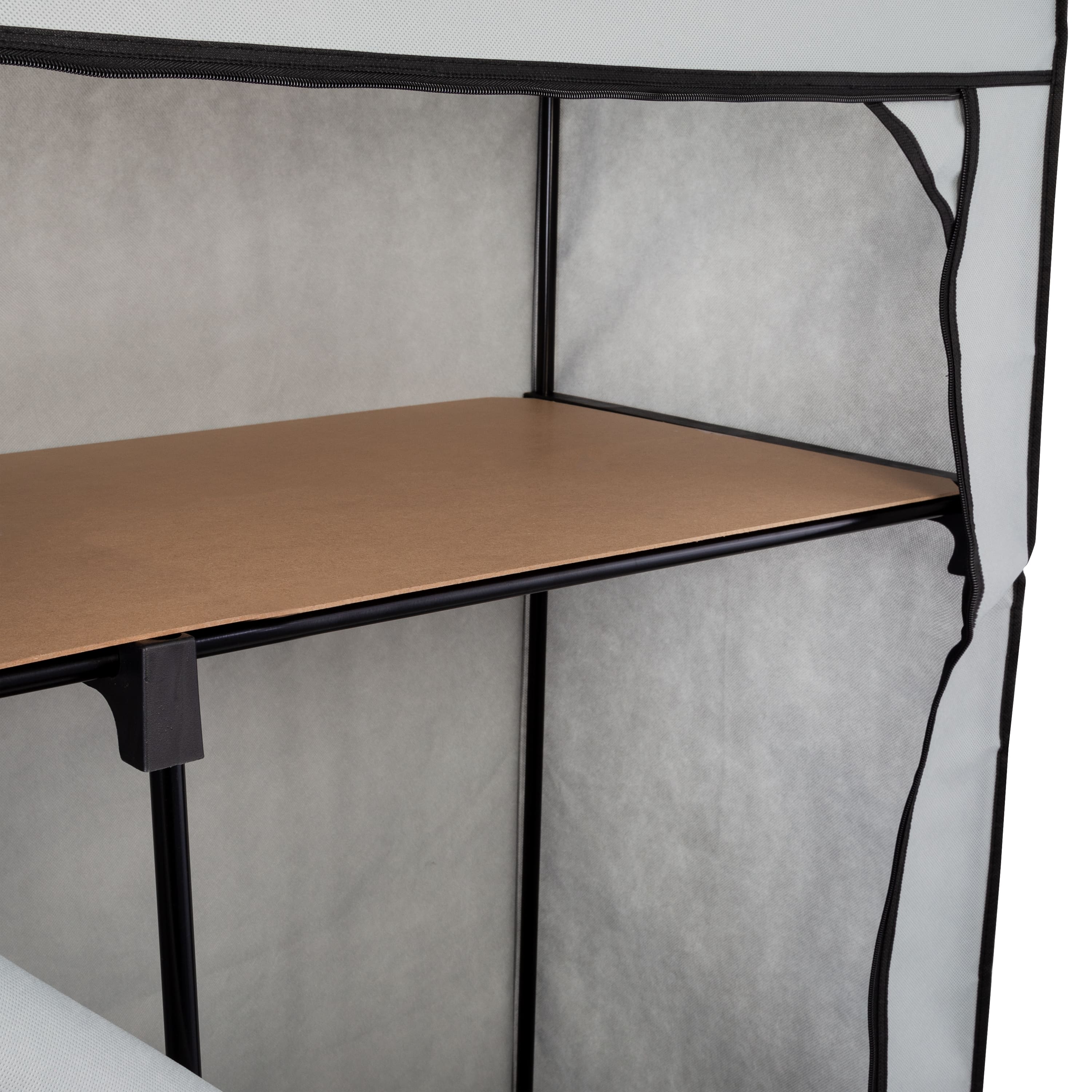 Honey Can Do 46'' Gray Portable Wardrobe Closet