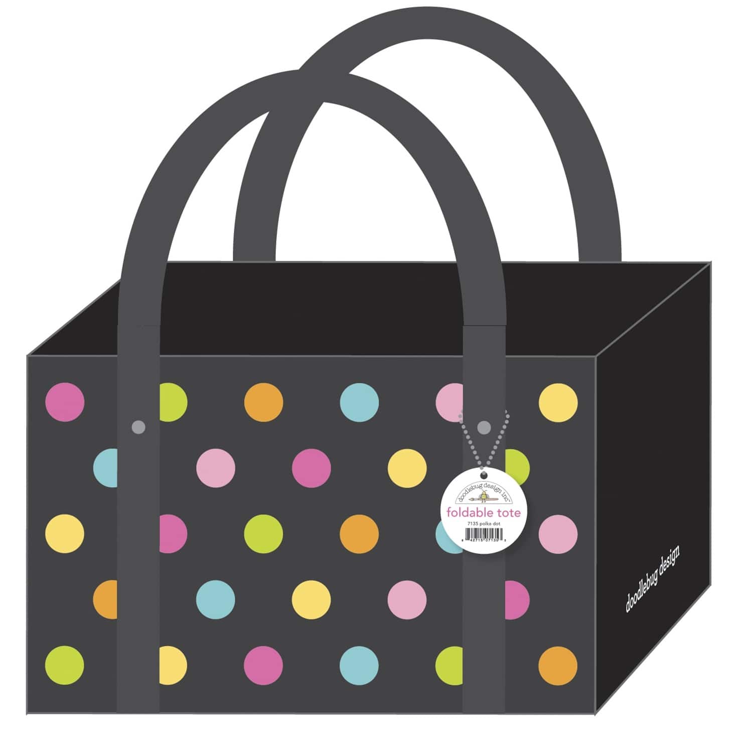 Doodlebug Design Inc.™ Polka Dots Canvas Foldable Tote