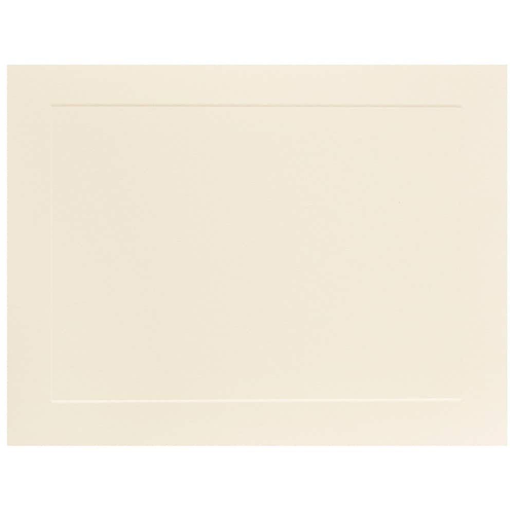 JAM Paper 4.25" x 5.5" Ivory Panel Blank Flat Note Cards