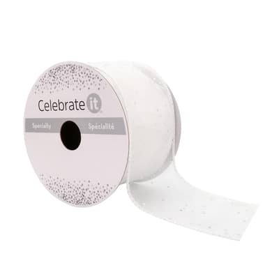2.5"""" Glitter Shimmer Wired Ribbon by Celebrate It® Mega image
