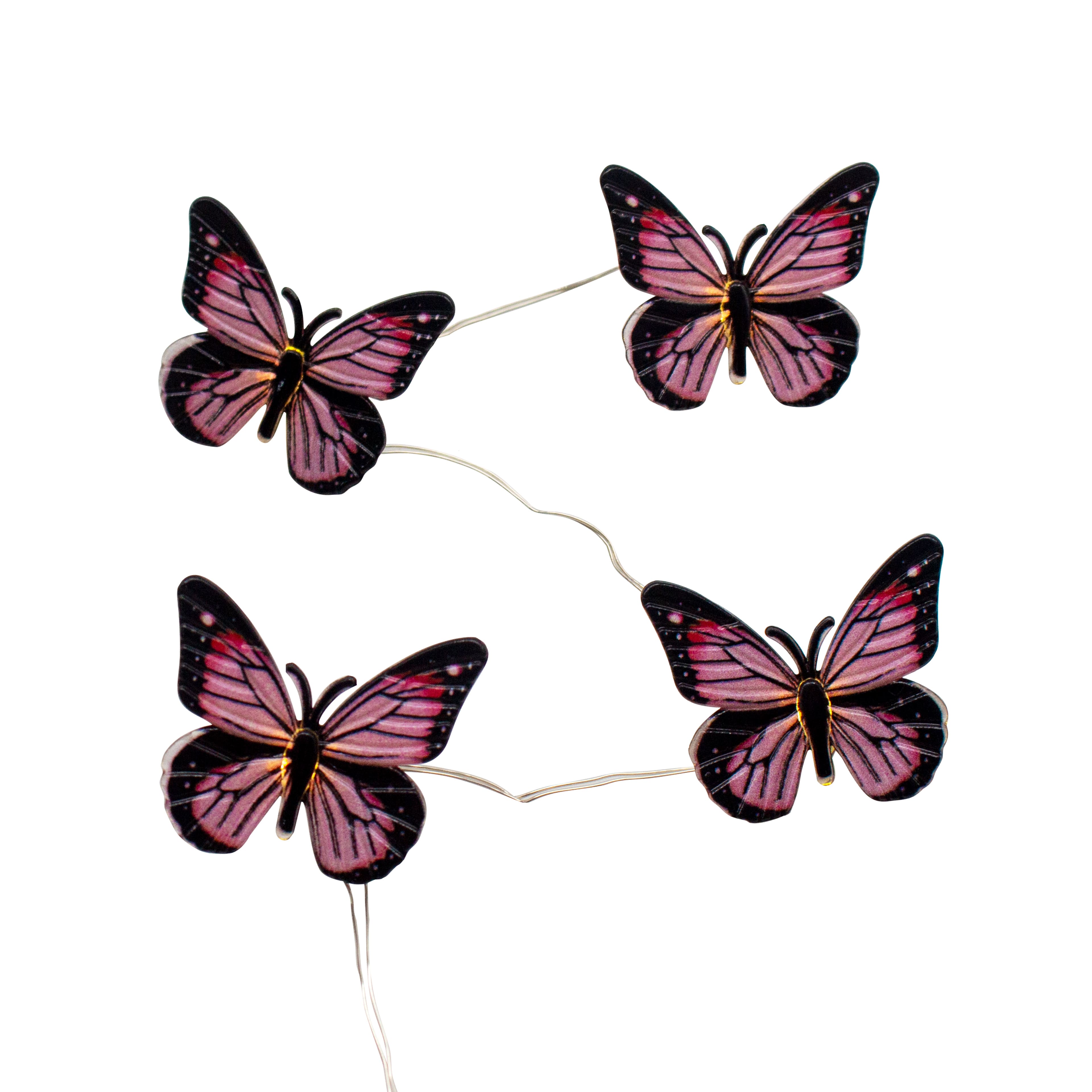 18ct. Pink Butterfly Icon Warm White LED String Lights by Ashland&#xAE;