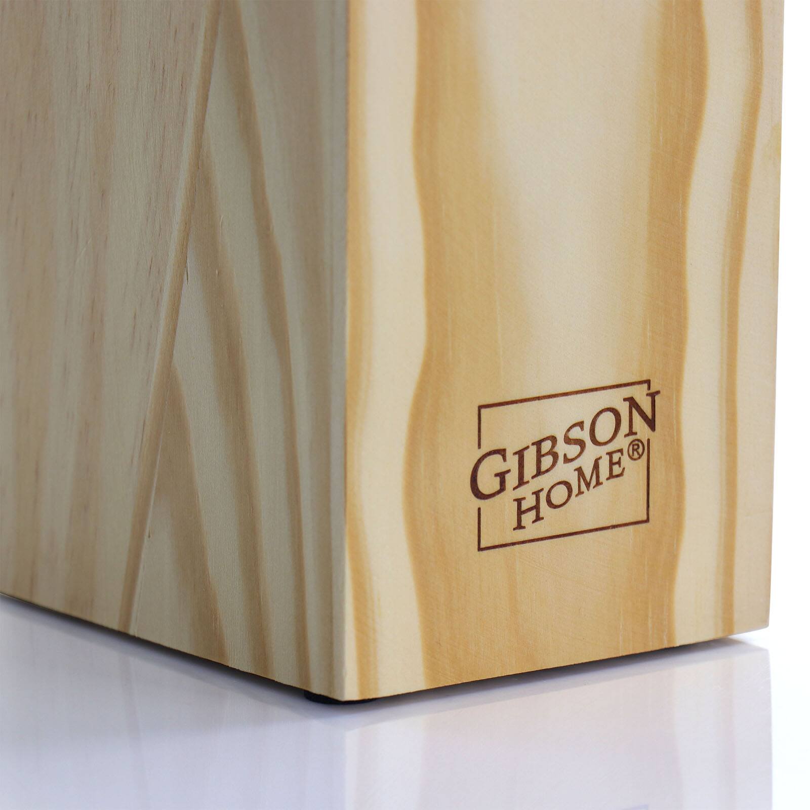 Gibson Home&#xAE; Westover 13-Piece Black Stainless Steel Cutlery Set with Wood Storage Block