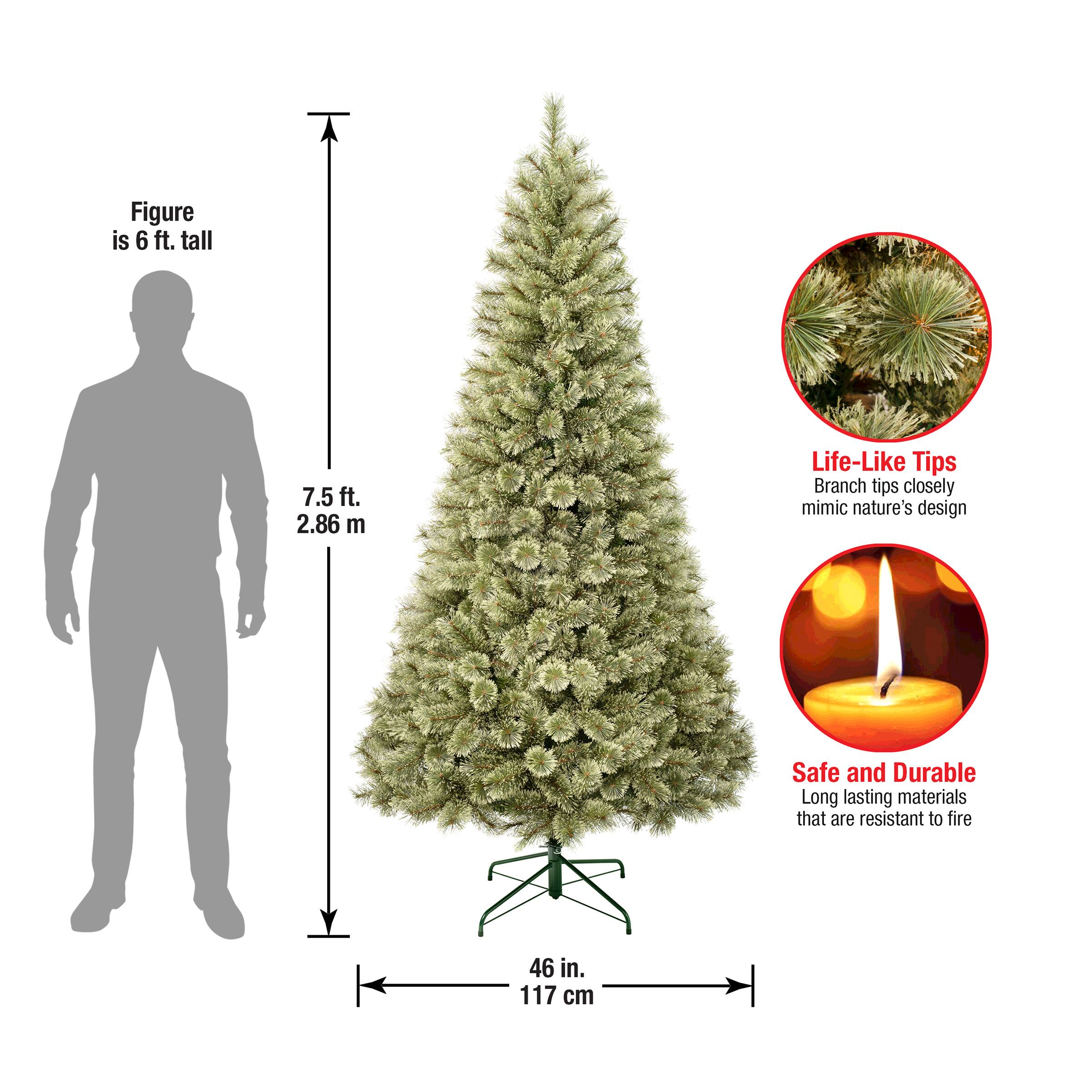 6ft. Unlit Artificial Arcadia Pine Cashmere Christmas Hinged Tree 
