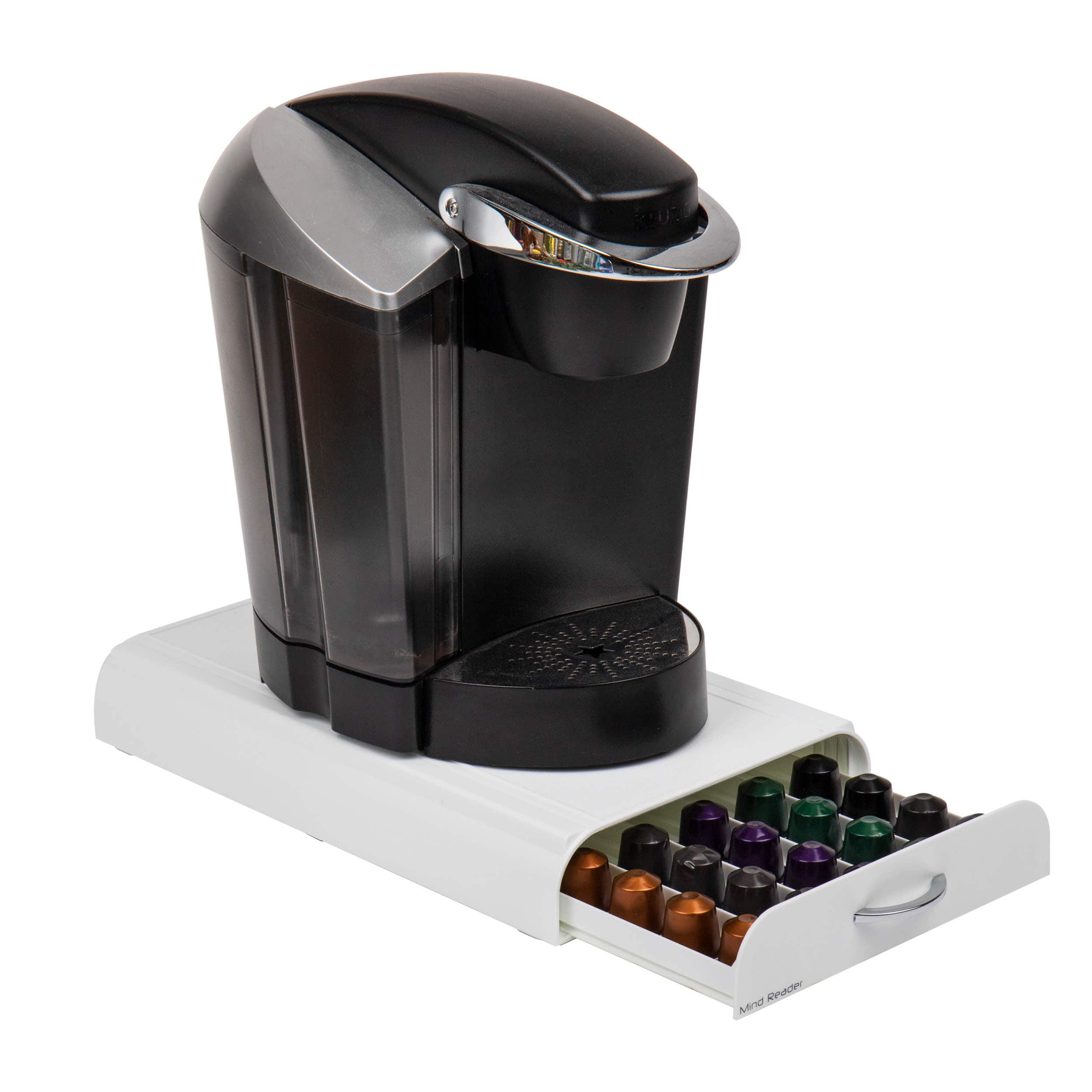 Mind Reader White 50 Capacity Coffee Pod Holder Drawer