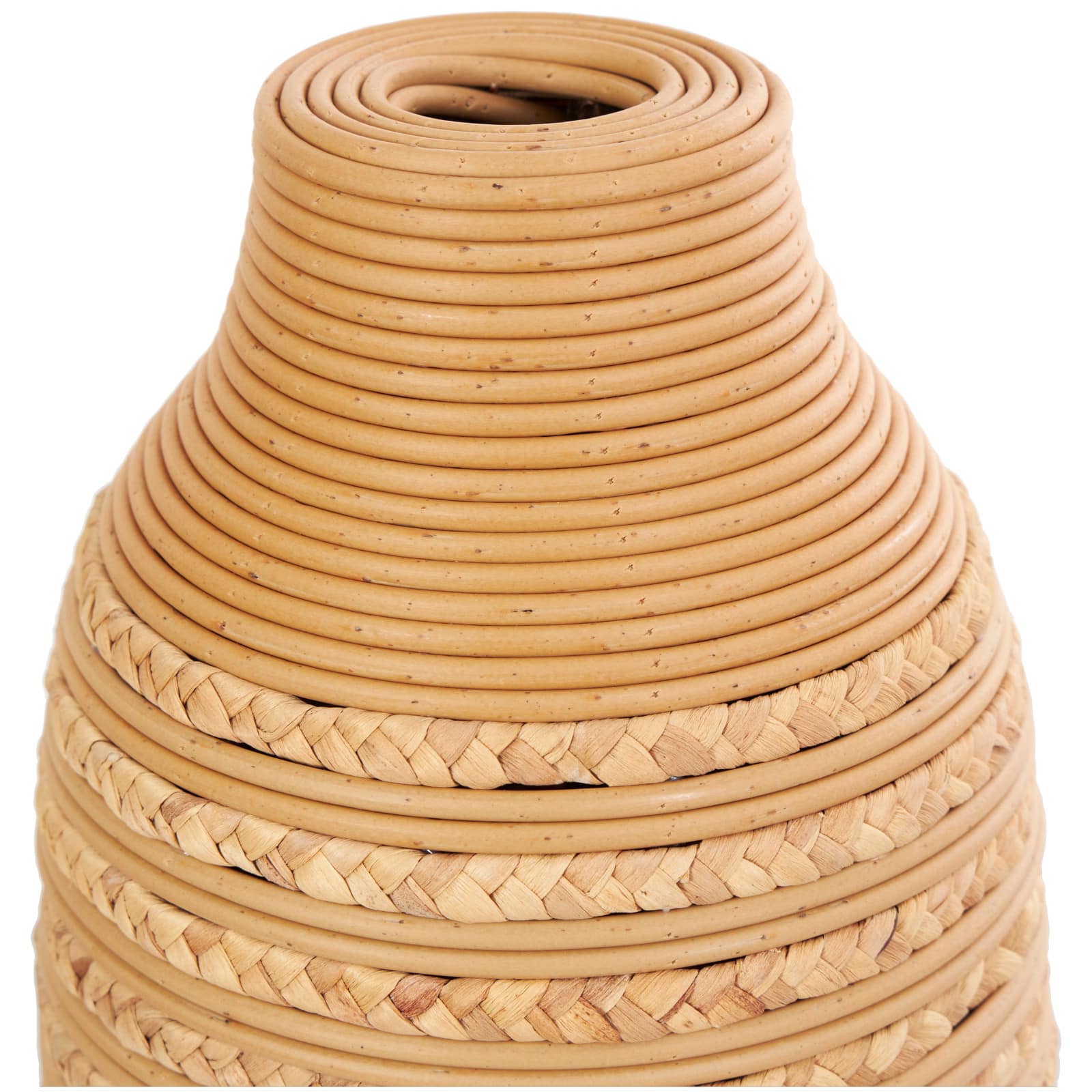 24" Light Brown Seagrass Handmade Vase