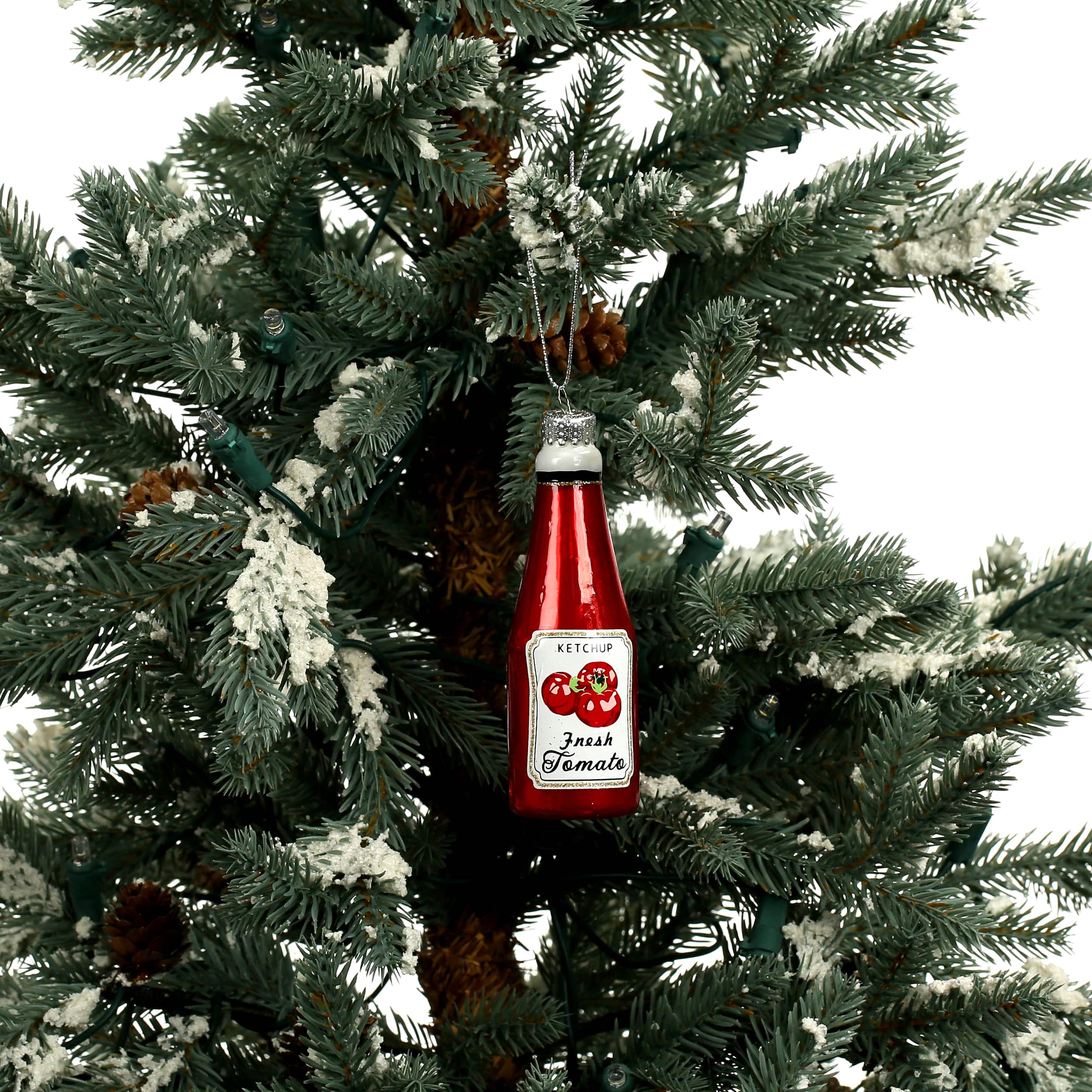 4.25&#x22; Ketchup Bottle Glass Ornament by Ashland&#xAE;
