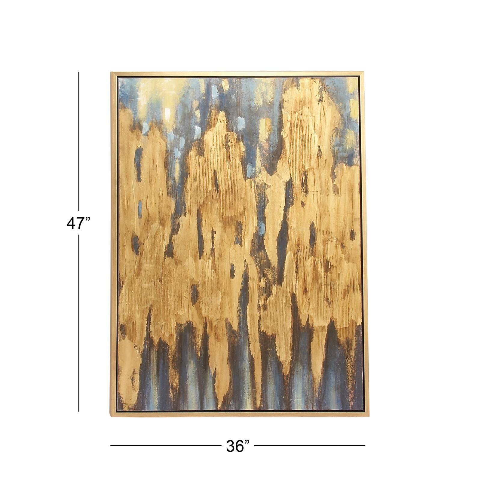 Brown Contemporary Abstract Canvas Wall Art, 47" x 36"