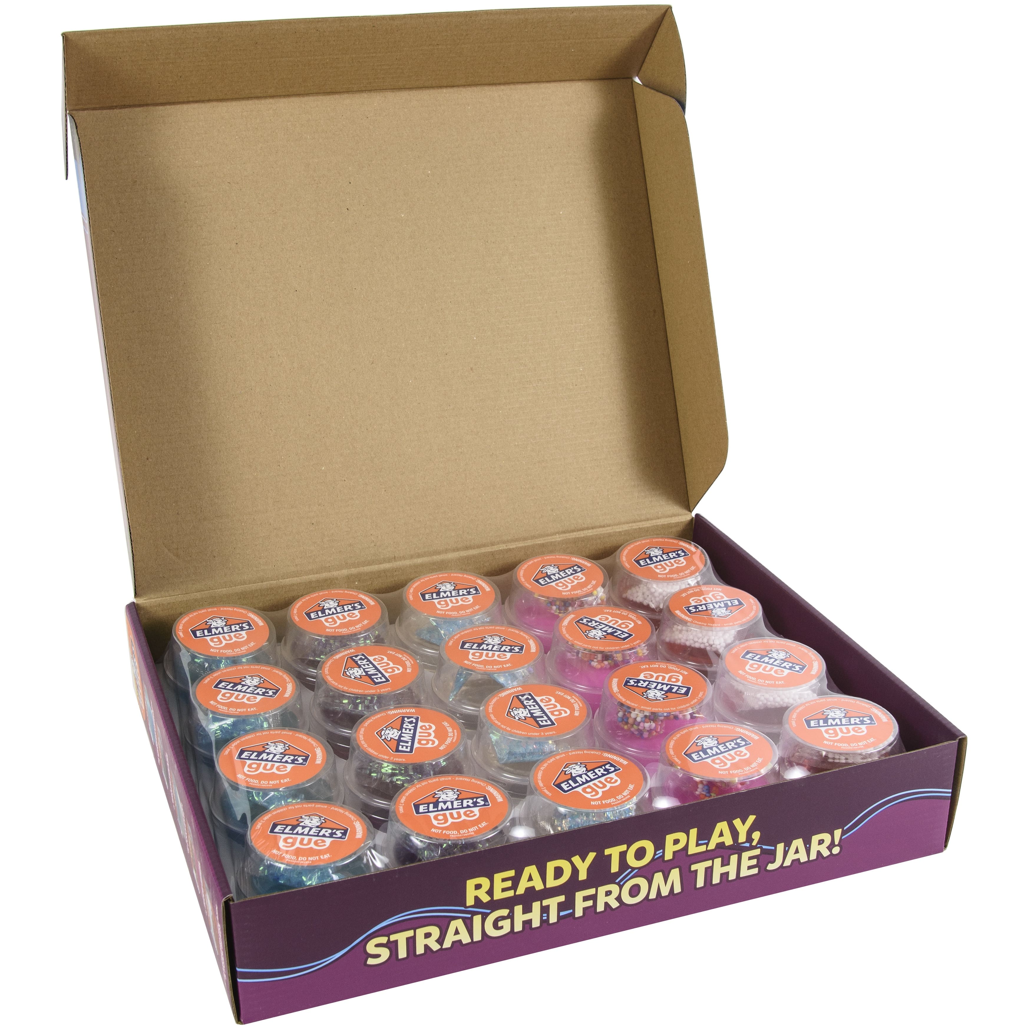 Elmer's Premade Slime Party Pack With Mix-Ins, 20ct.