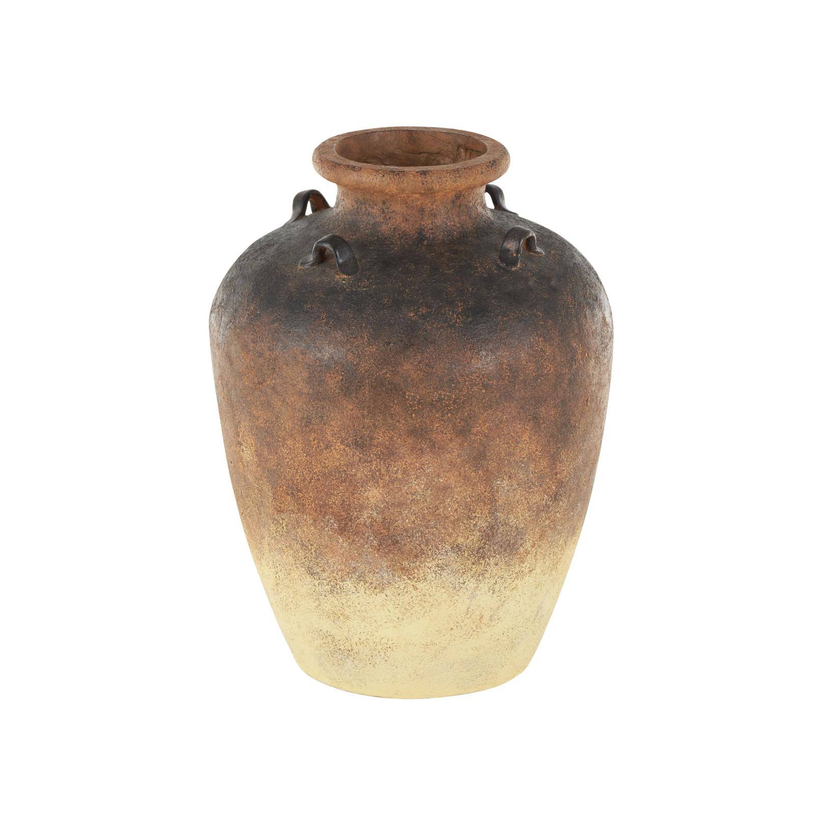 24.5" Copper Ombre Antique Textured Magnesium Oxide Amphora Vase
