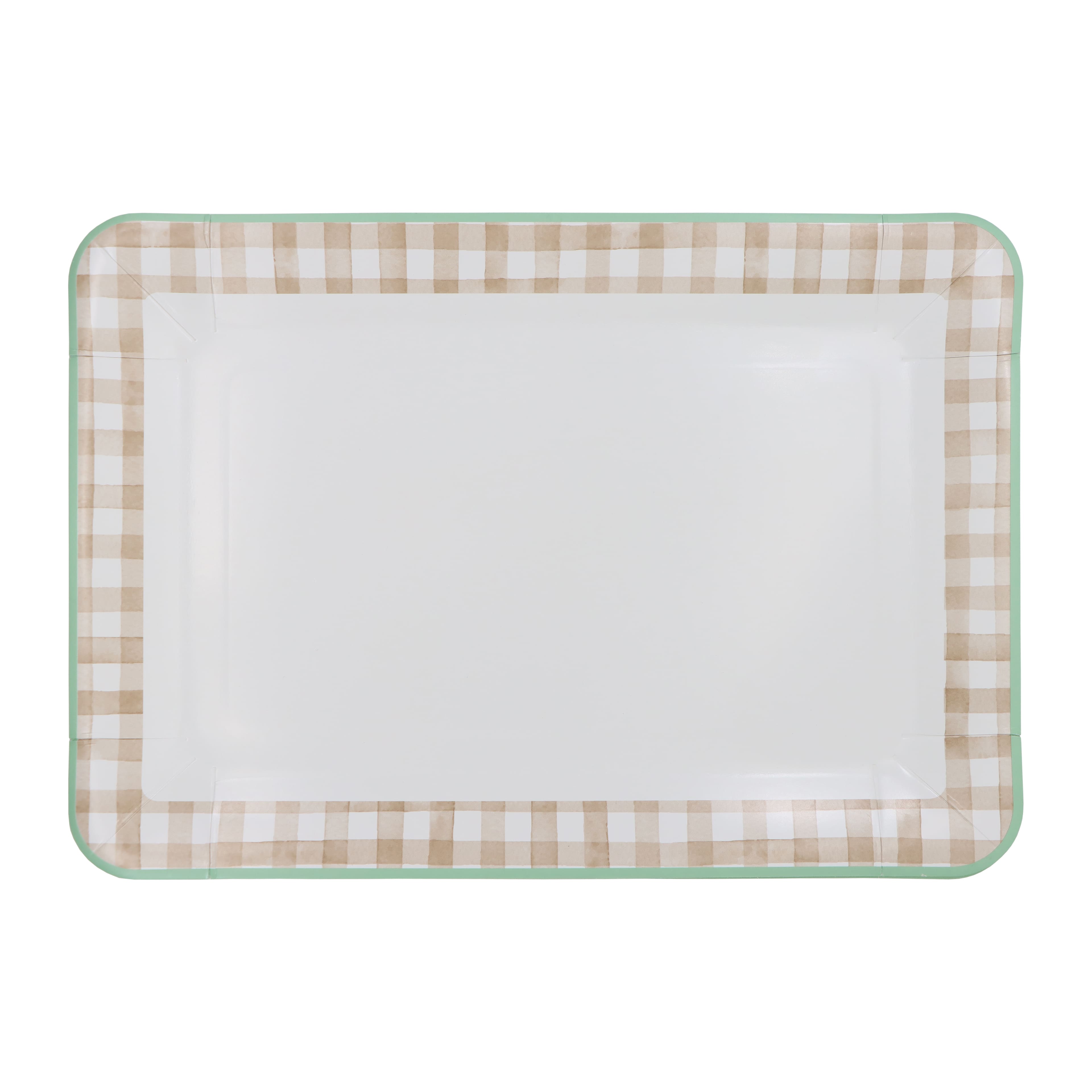 9" x 13" Brown & White Gingham Paper Trays, 2ct. by Celebrate It™