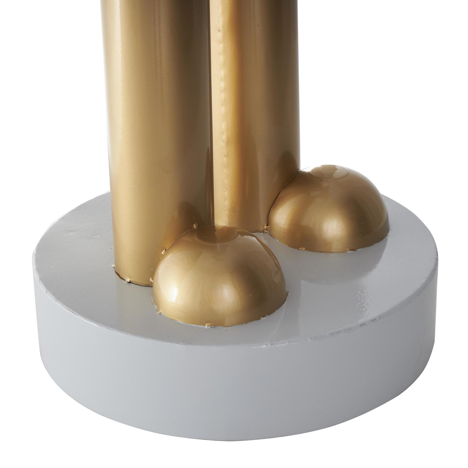 6ft. Gold &#x26; Silver Metal Standing Nutcracker Sculpture