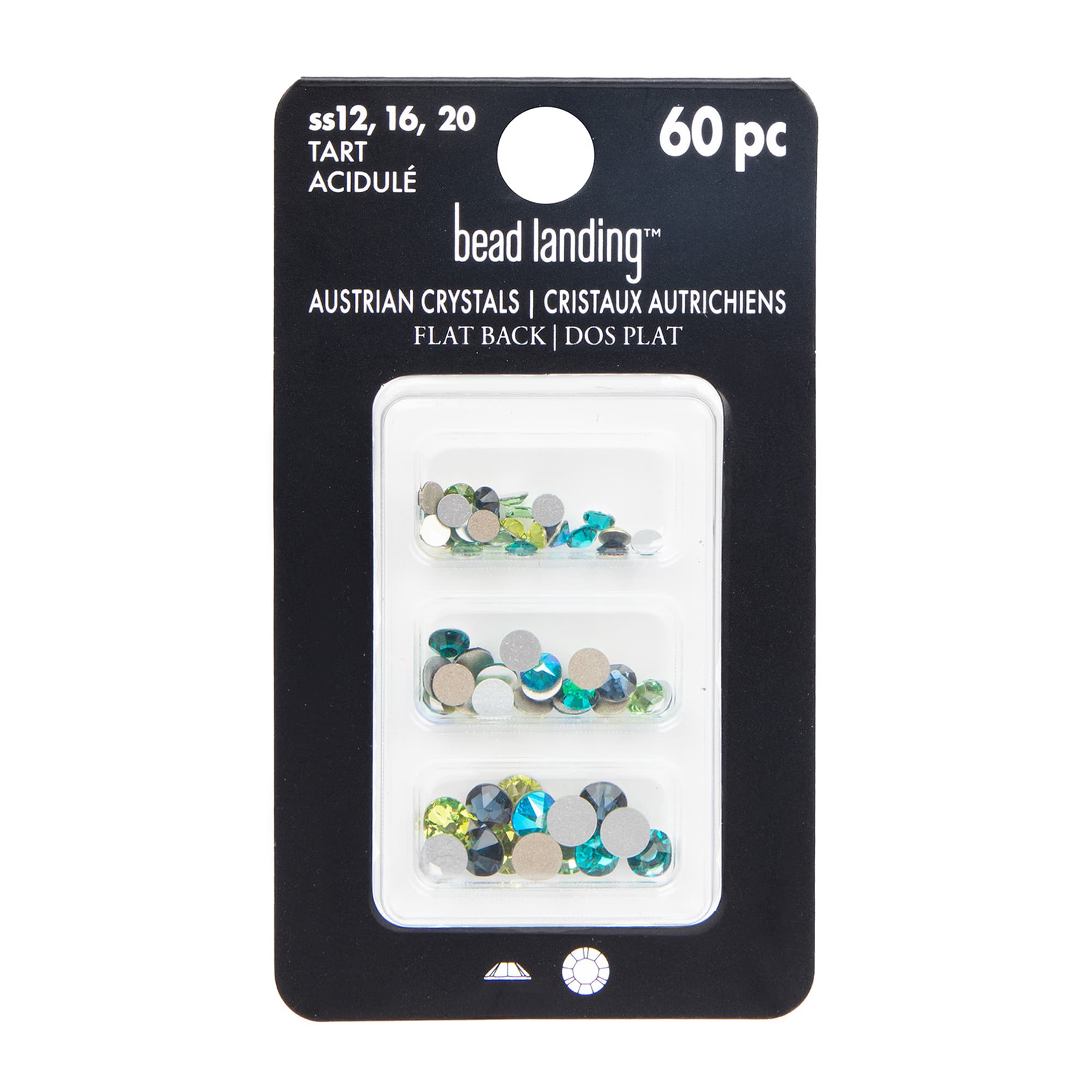 Round Flatback Austrian Crystals Mix by Bead Landing&#x2122;, 60ct.