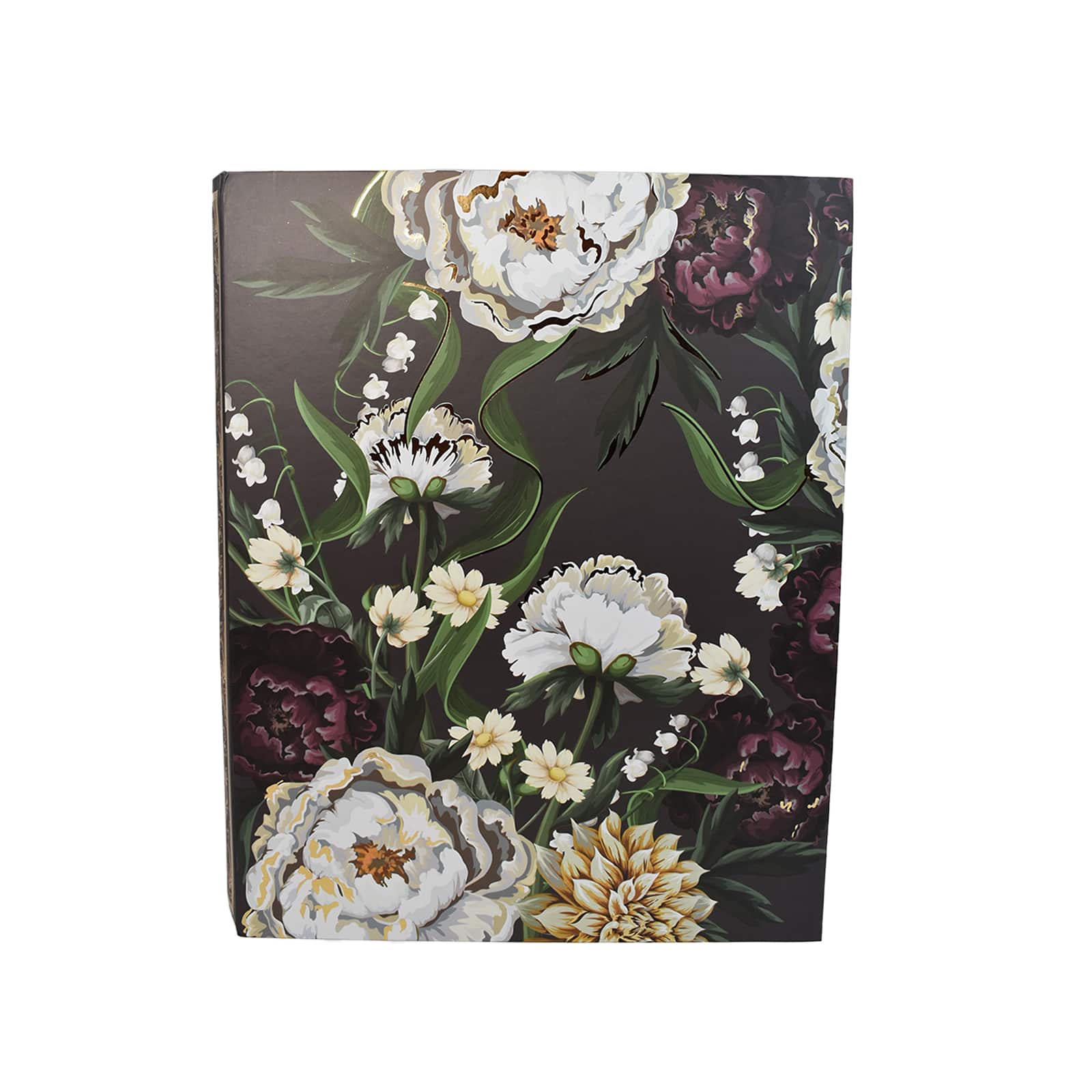 Large Black, Cream &#x26; Purple Decorative Book Box by Ashland&#xAE;