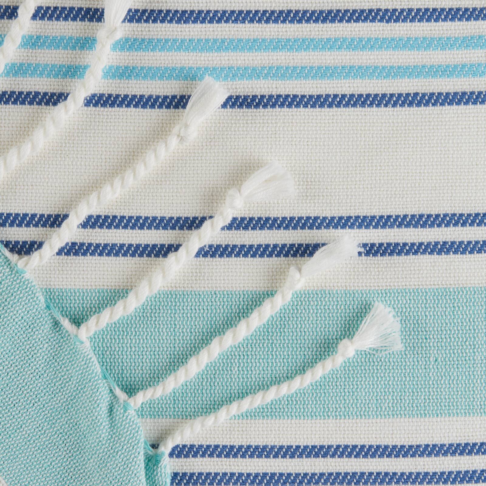 Tidal Stripe Fouta Table Runner 14" x 72"