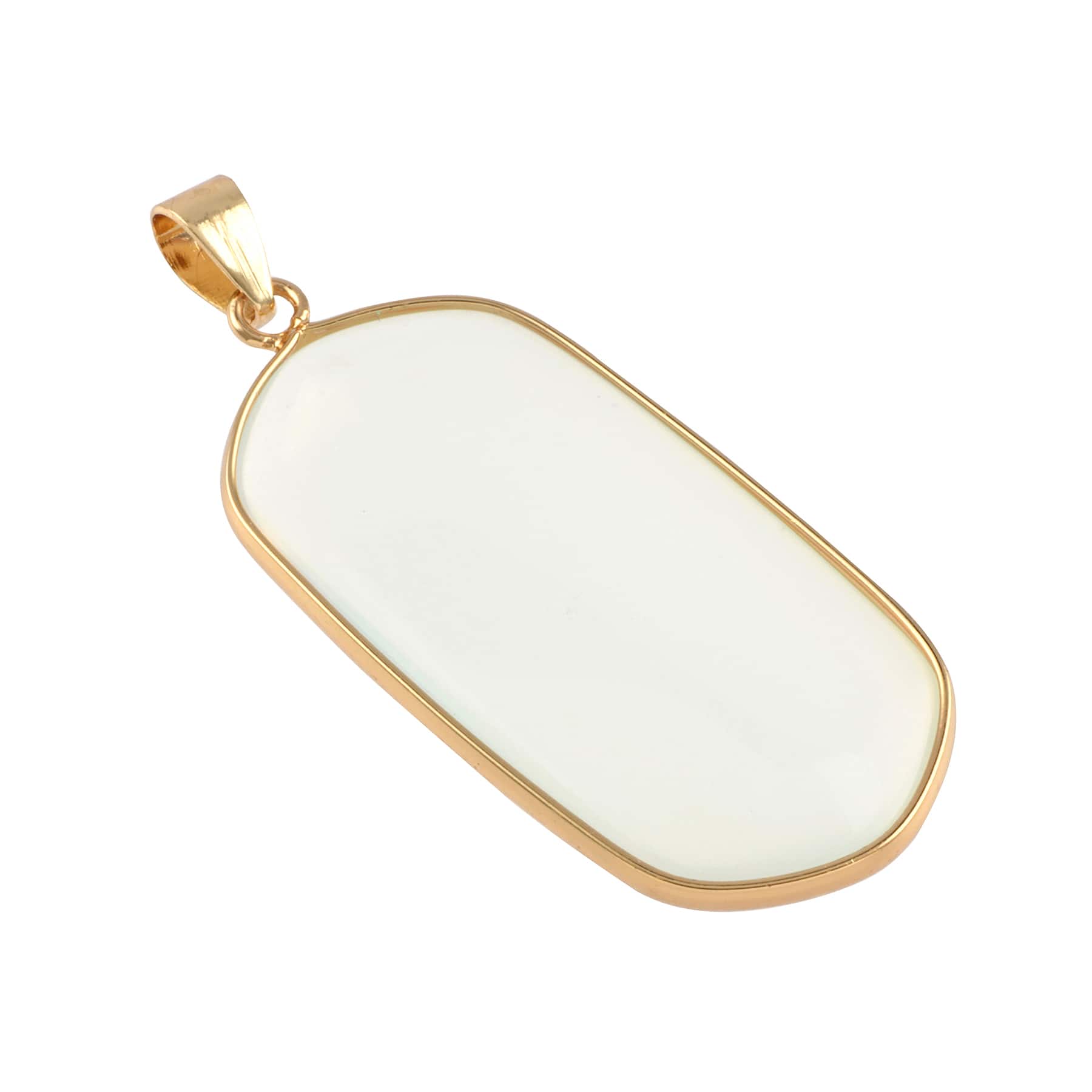 12 Pack: Moonstone Glass Oval Pendant by Bead Landing™