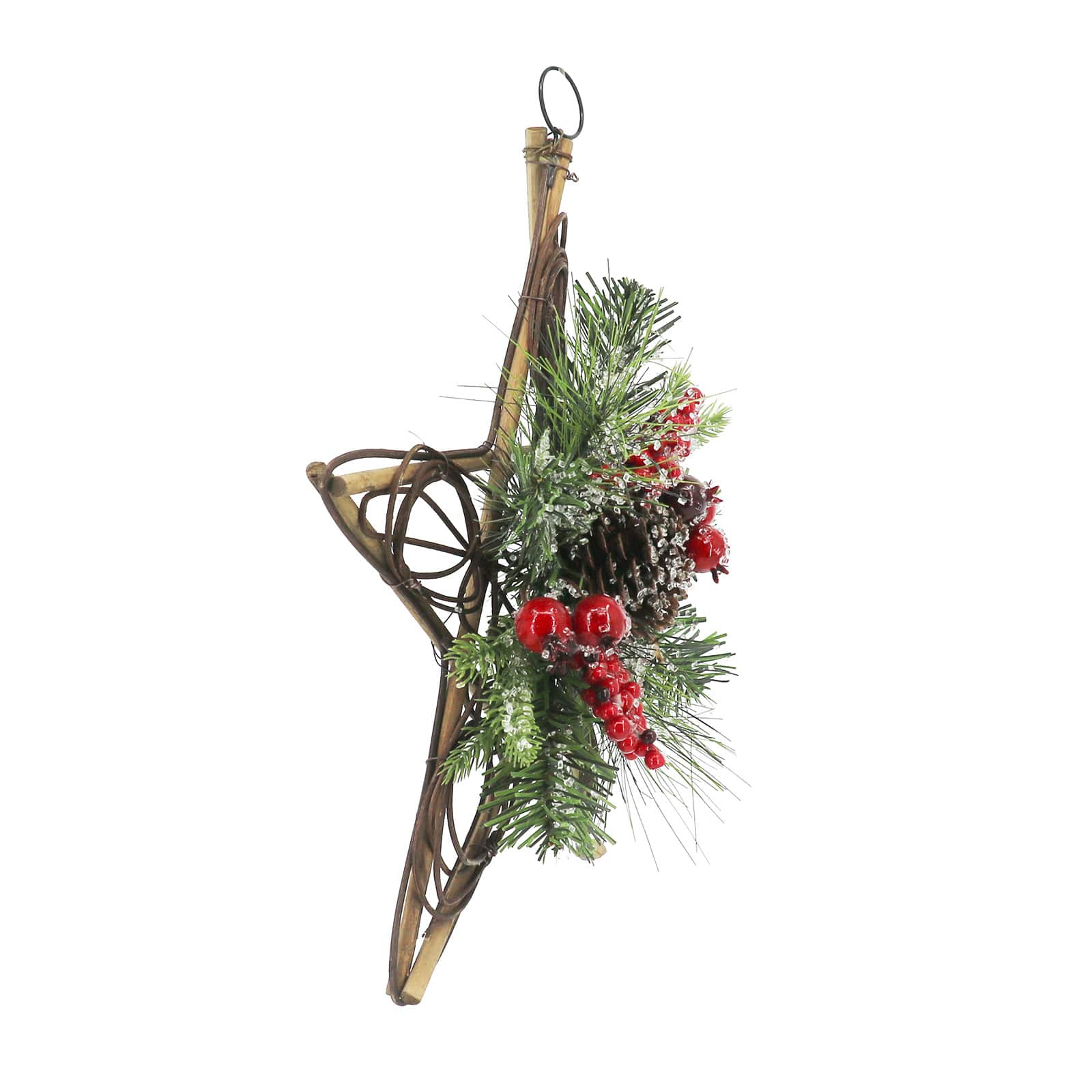 15&#x22; Iced Red Berry &#x26; Pinecone Star by Ashland&#xAE;