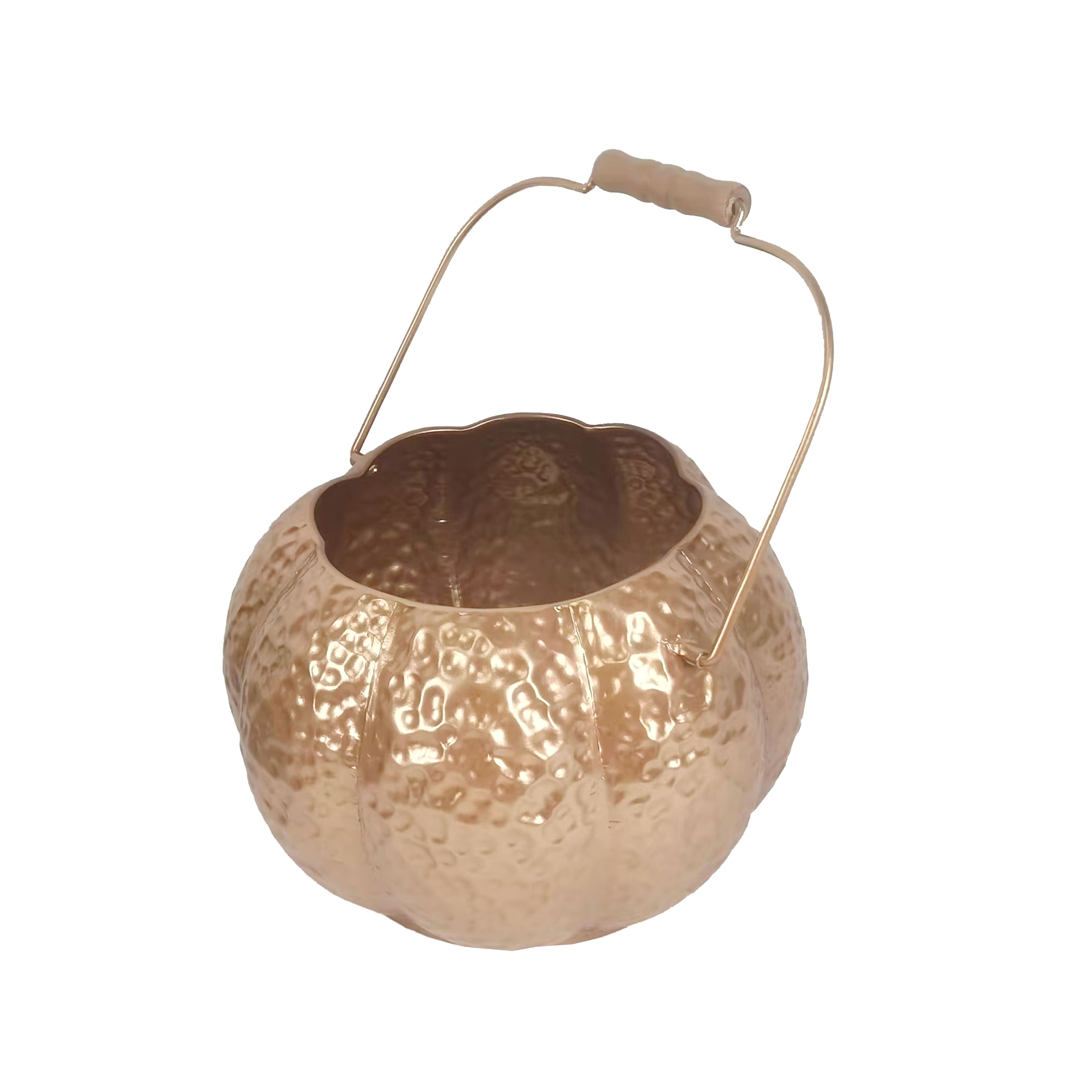 8.5&#x22; Pumpkin Metal Container by Ashland&#xAE;
