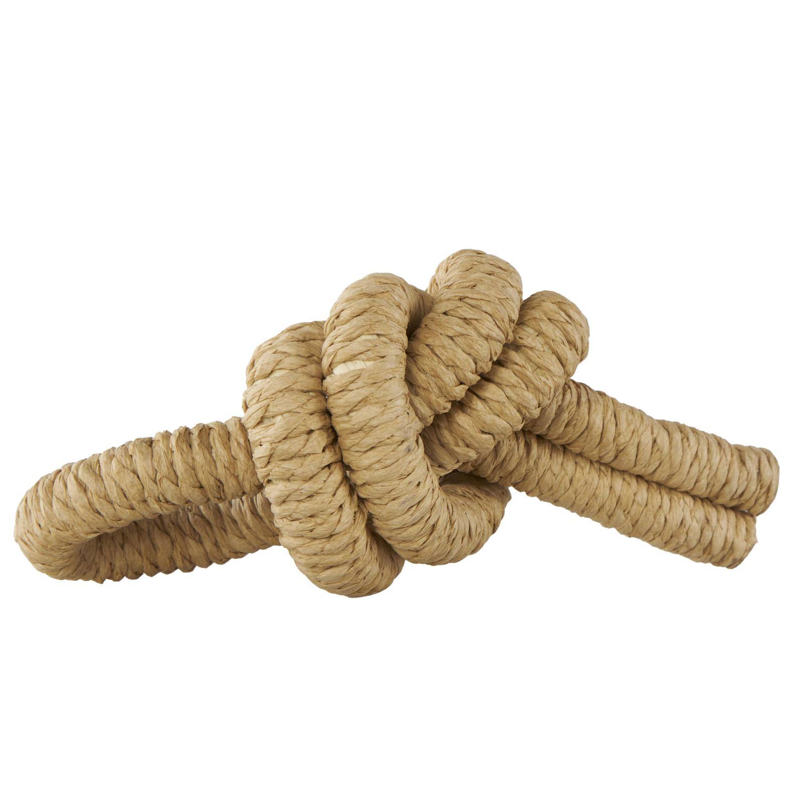 8" Brown Rope Knot Decorative Sculpture Set