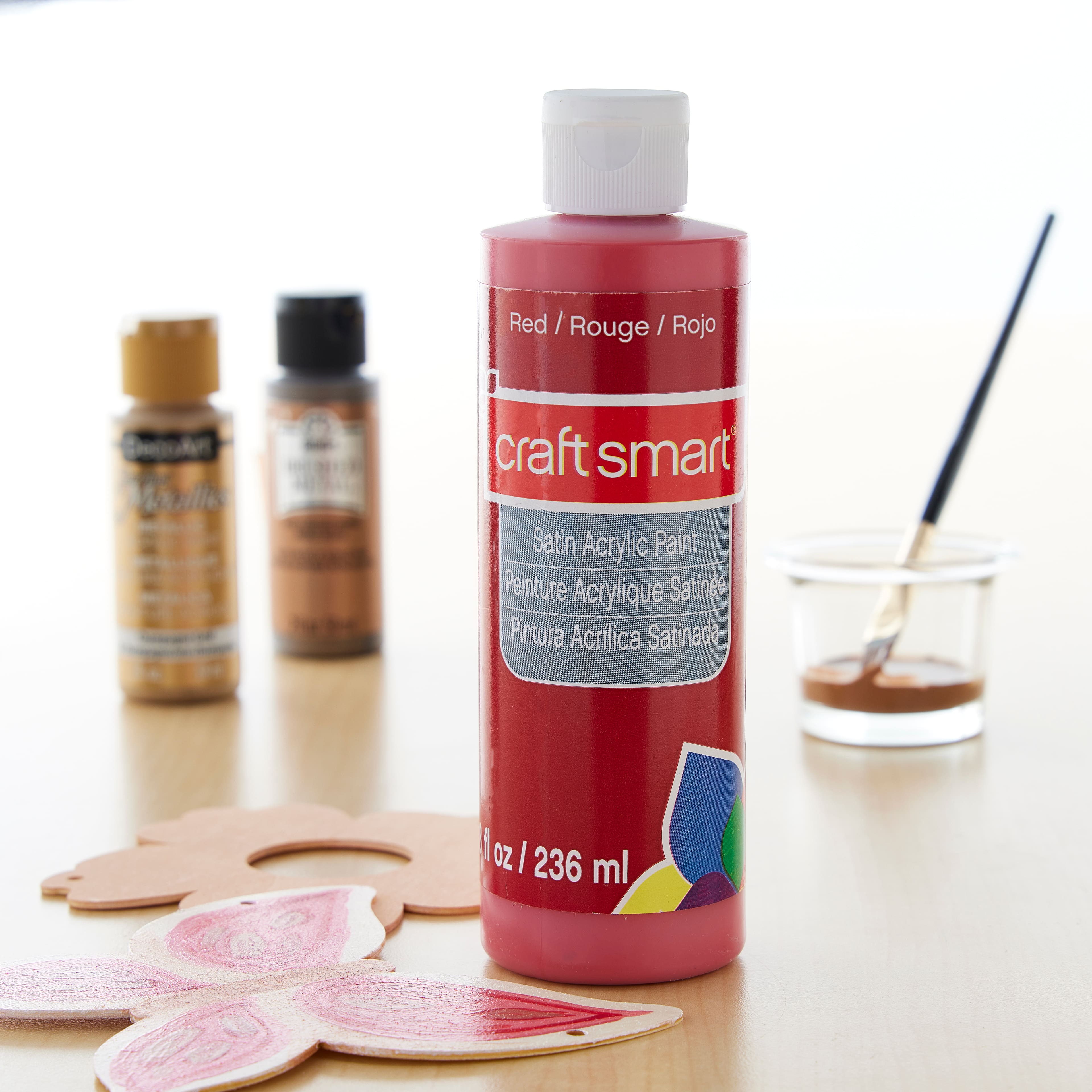 8 Pack: Satin Acrylic Paint by Craft Smart&#xAE;, 8oz.
